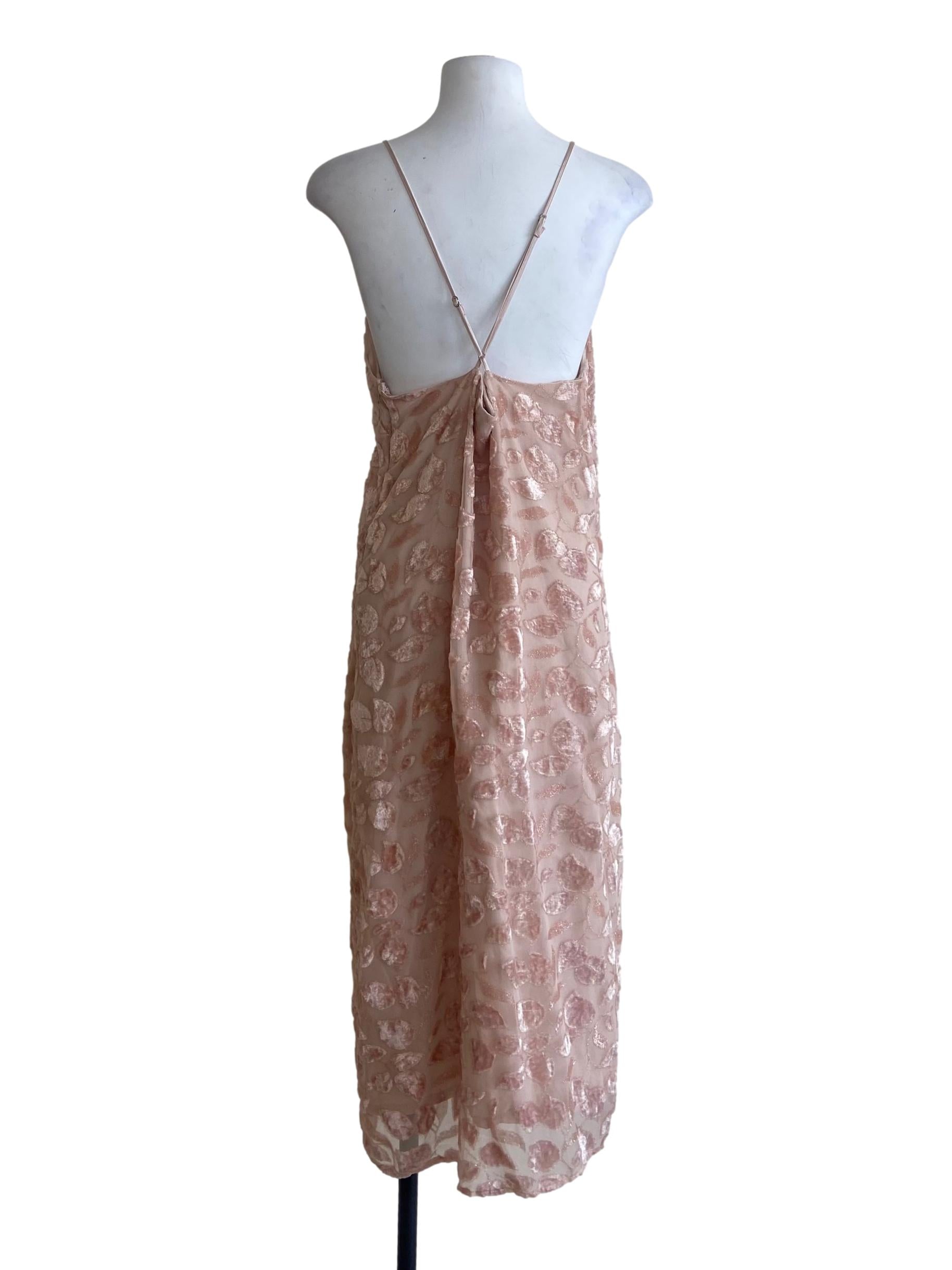 Coconut Beige Floral Spaghetti Straps Slip Dress
