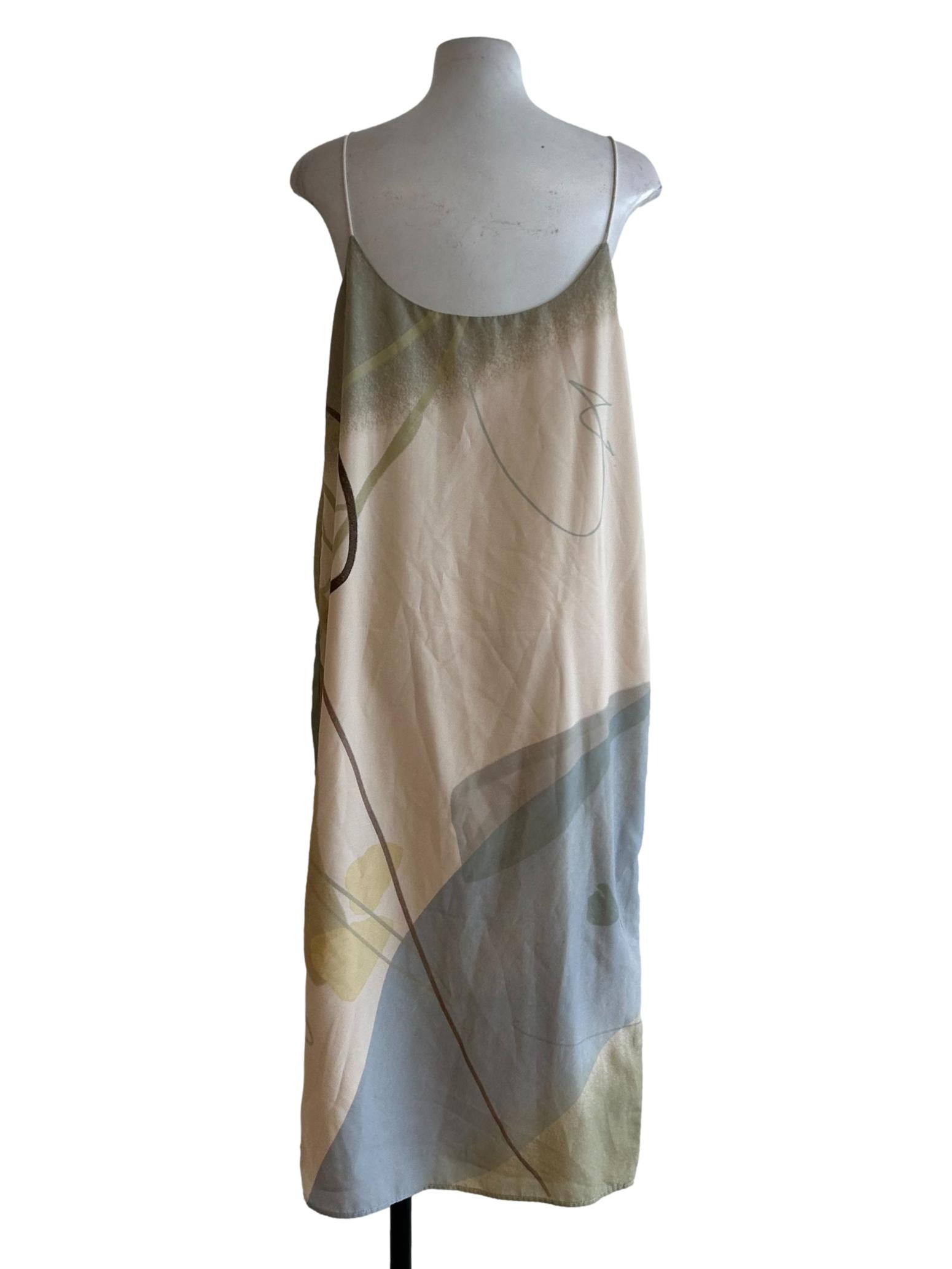 Beige Cami Dress With Slits OSN
