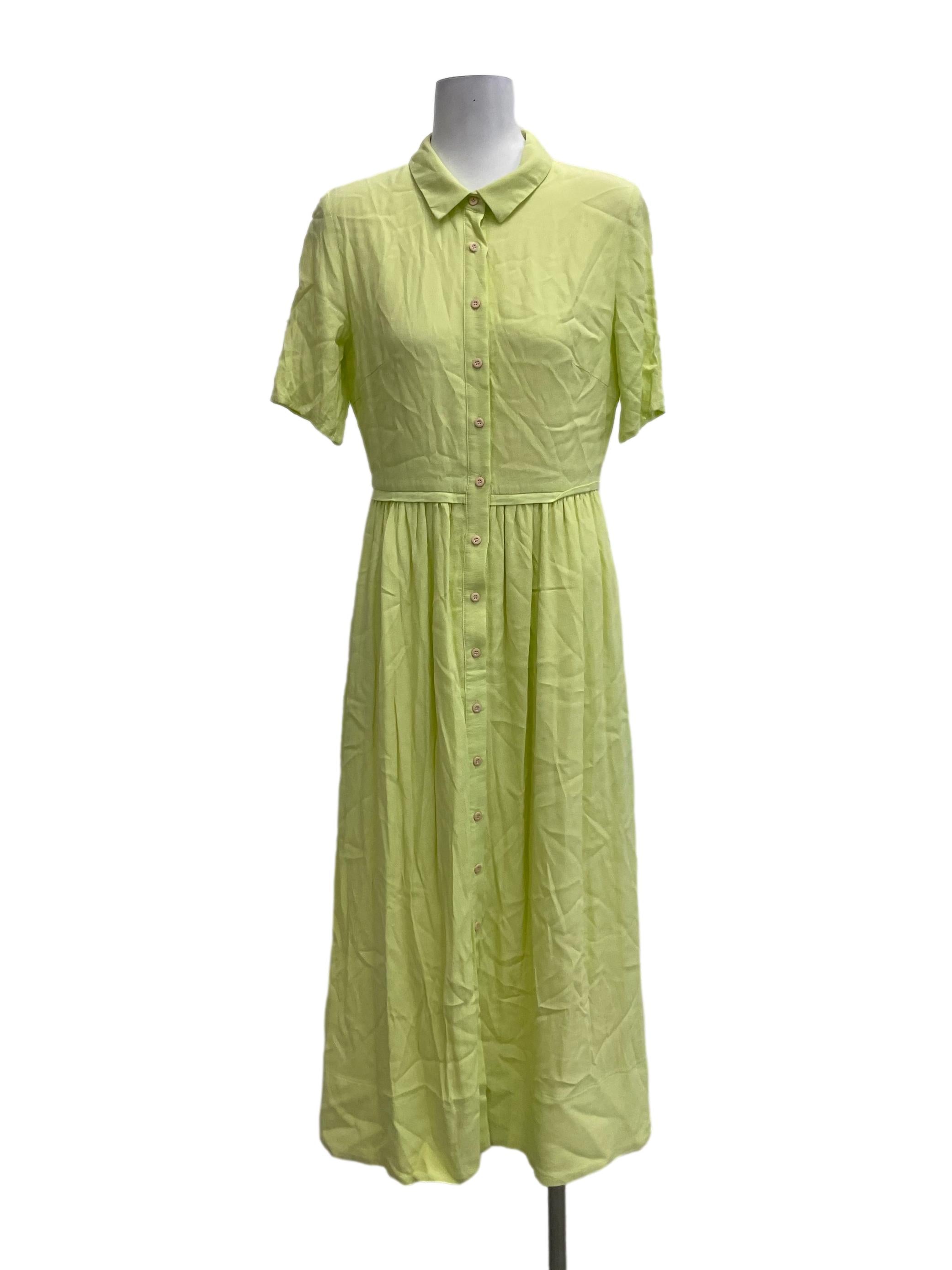 Green Collared Shirt Dress OSN