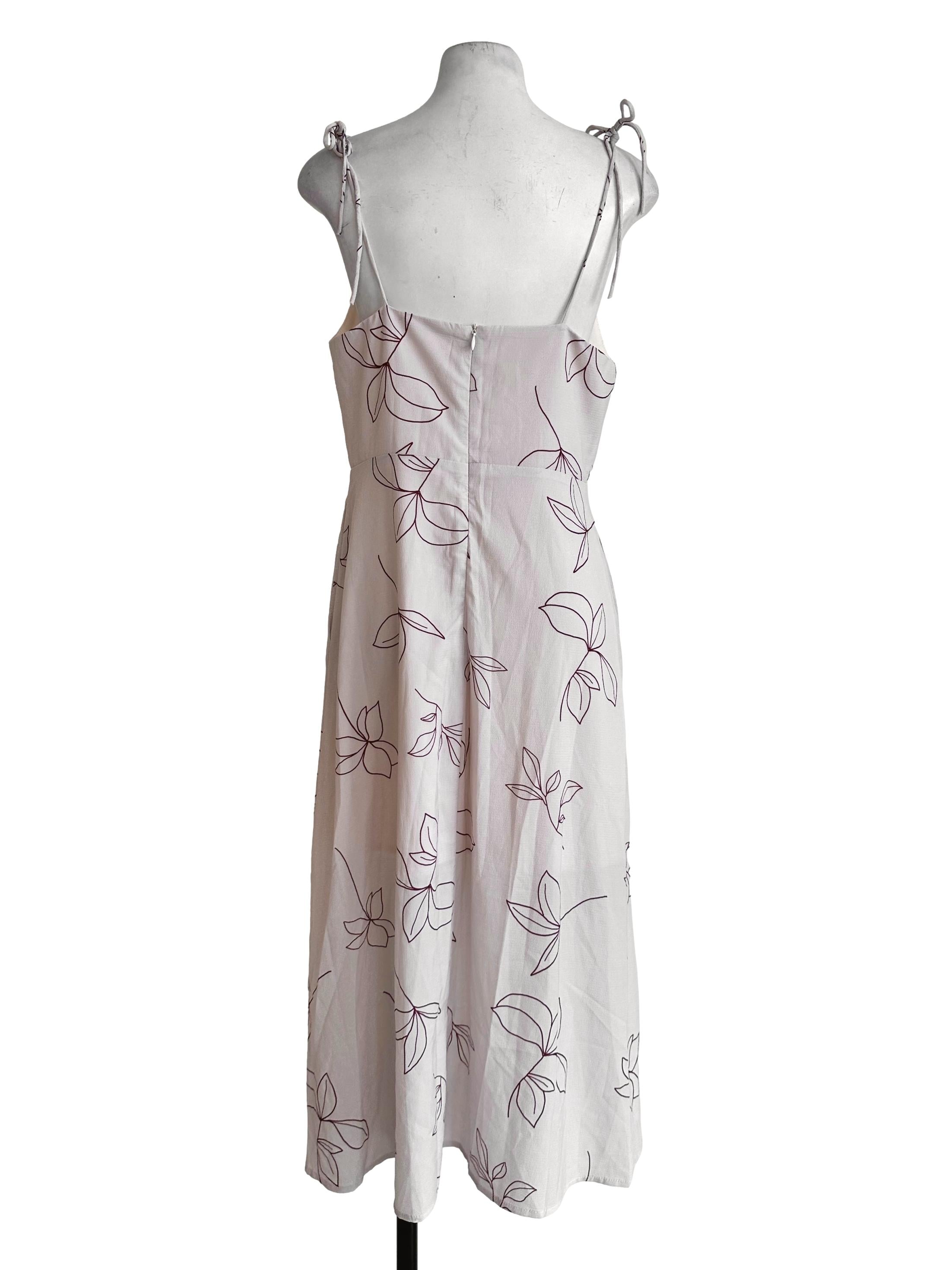 Light Blush Pink Floral Printed Dress