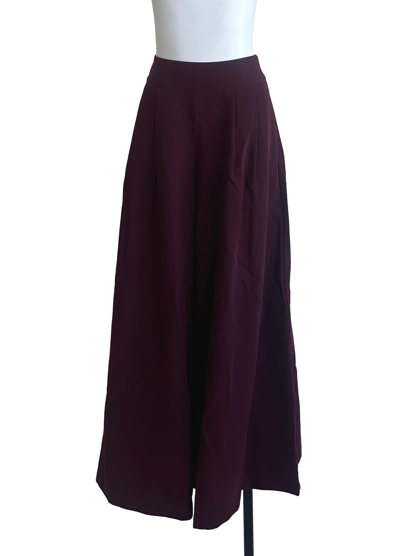Plum Purple Wide Leg Palazzo Pants