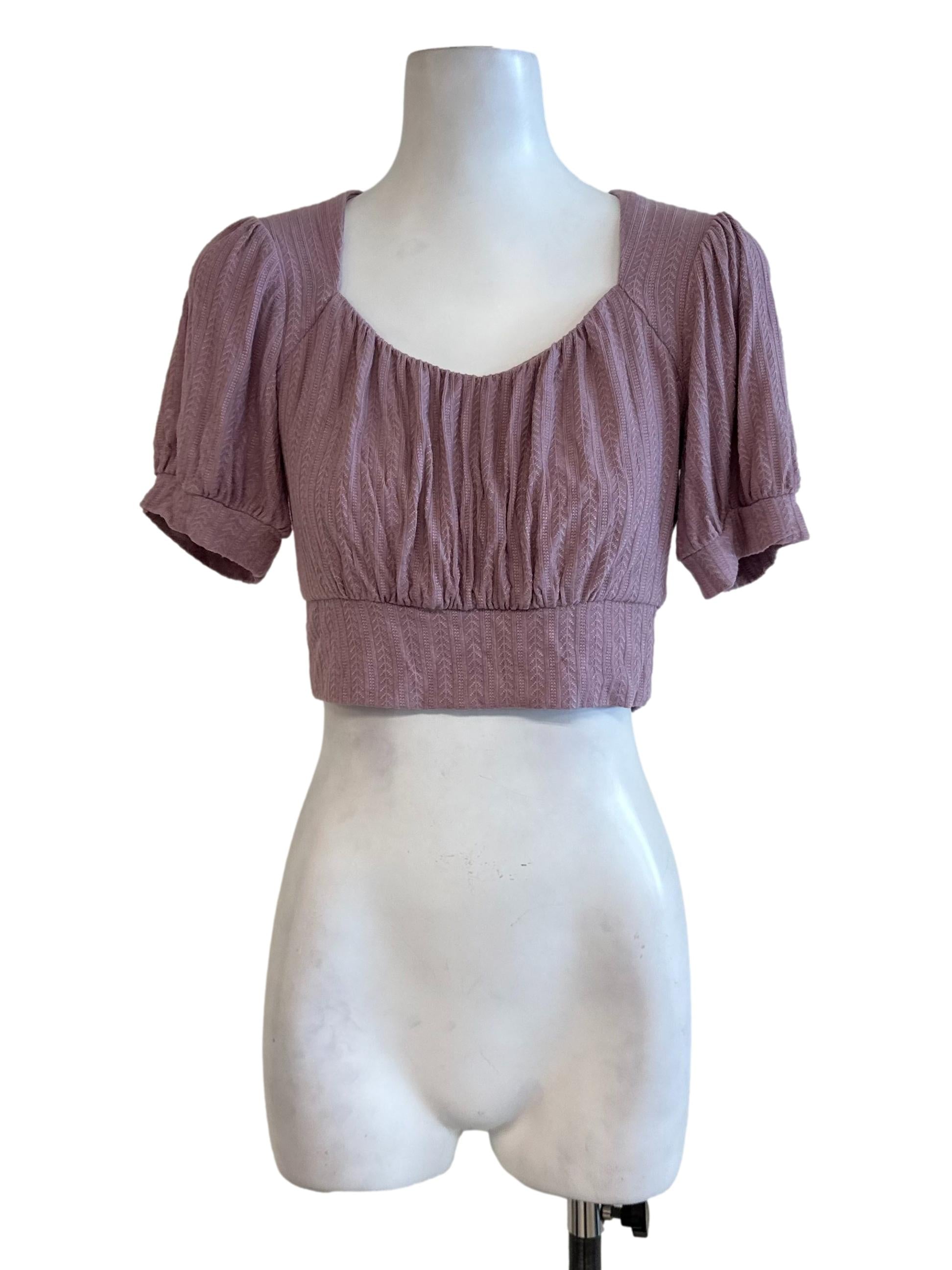 Dusty Purple Textured Top