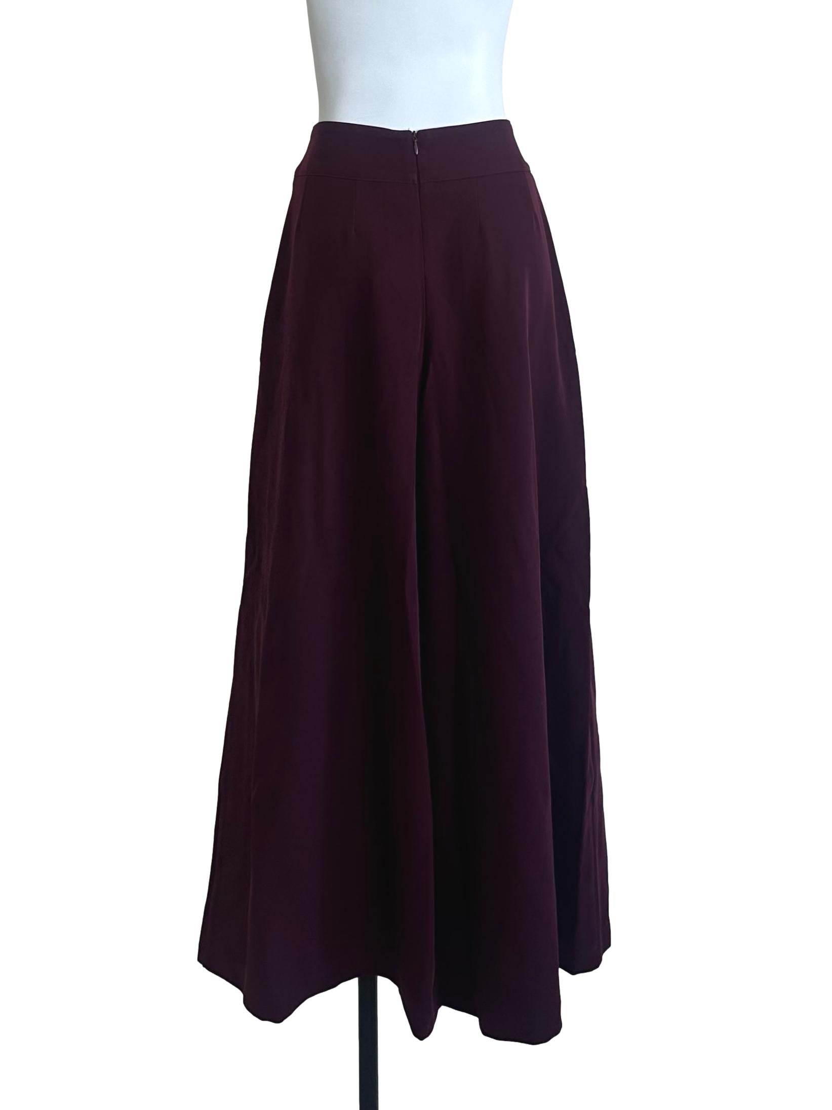 Plum Purple Wide Leg Palazzo Pants