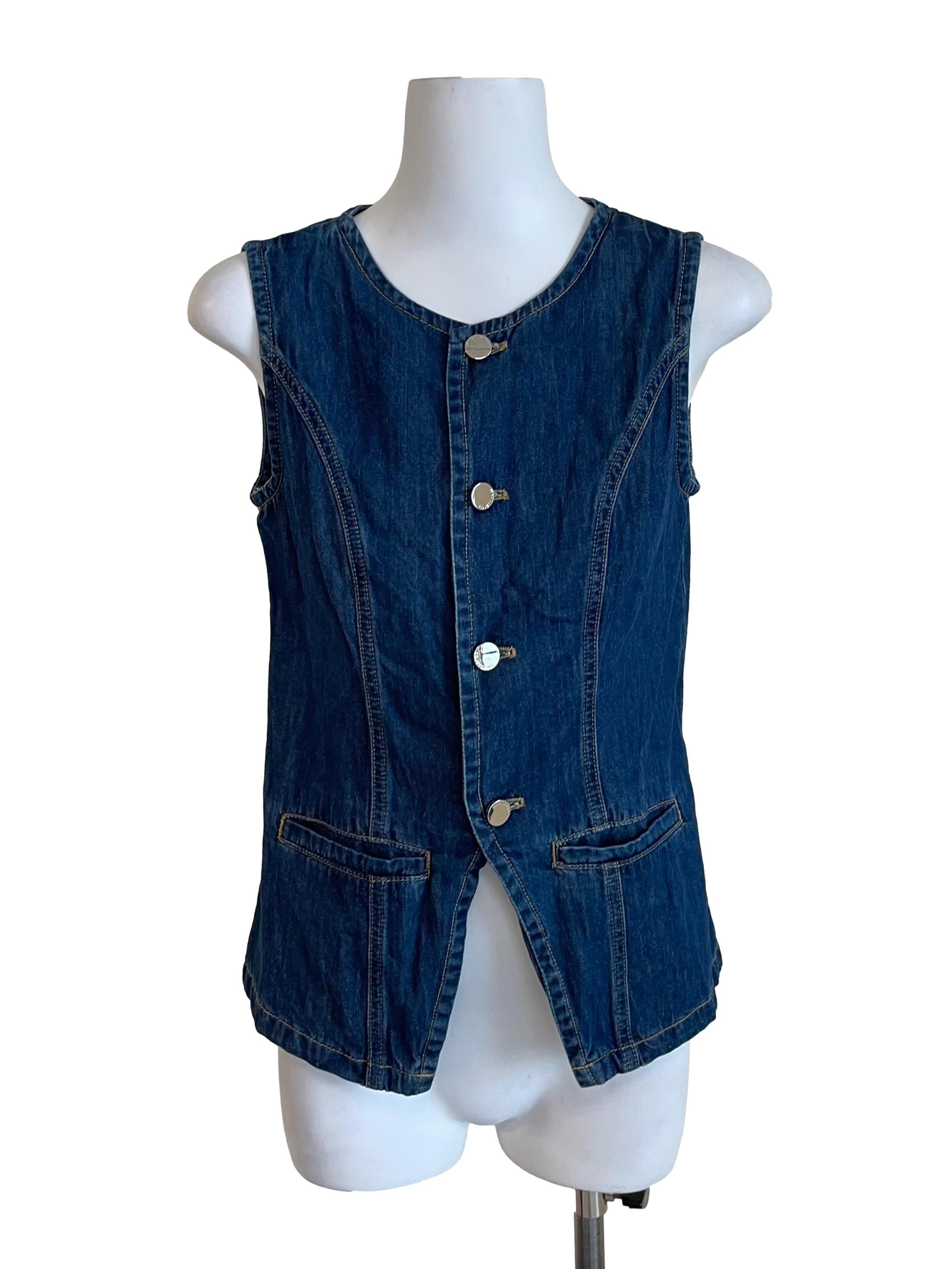 Denim Blue Princess Vest Top