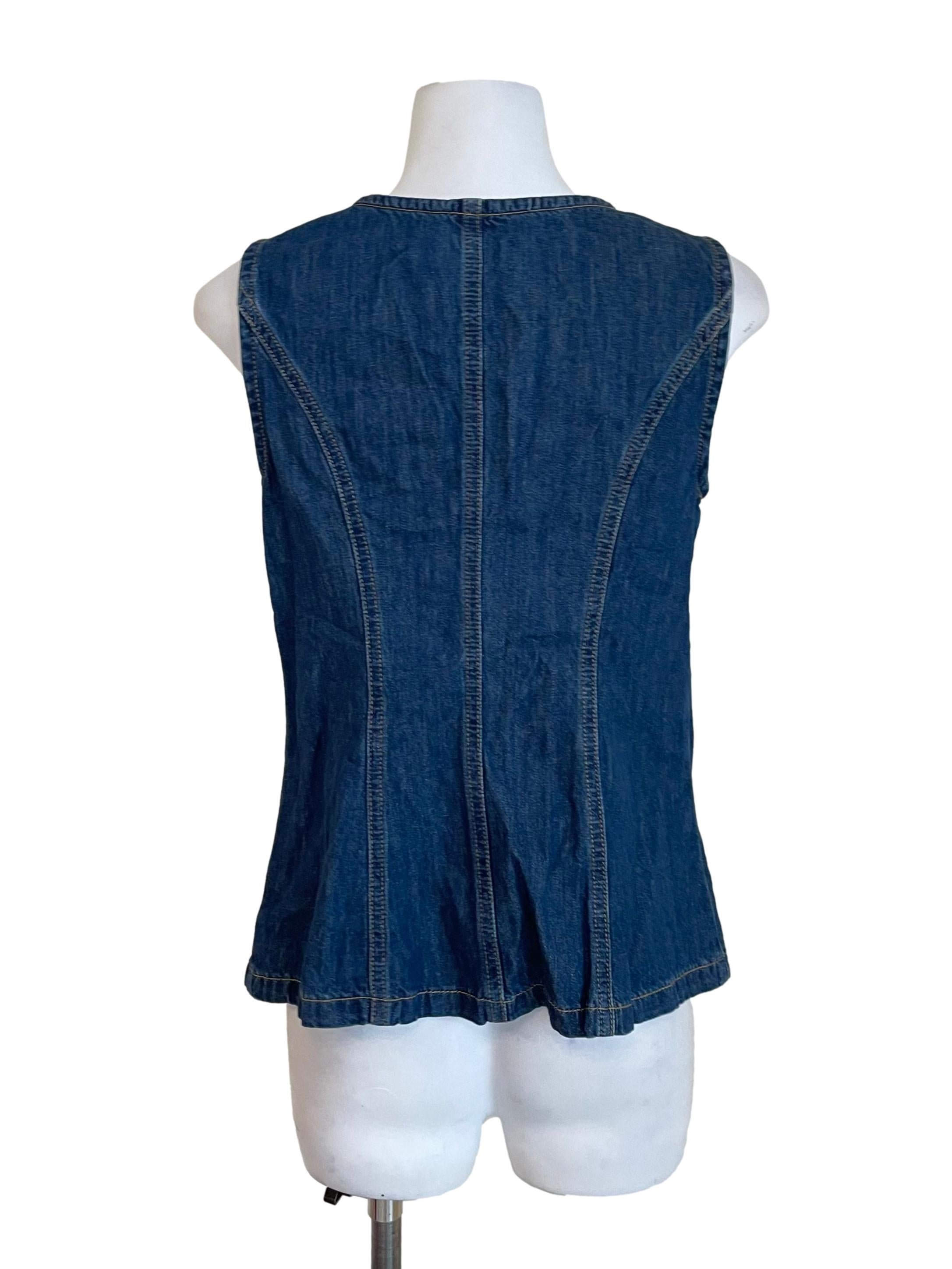 Denim Blue Princess Vest Top