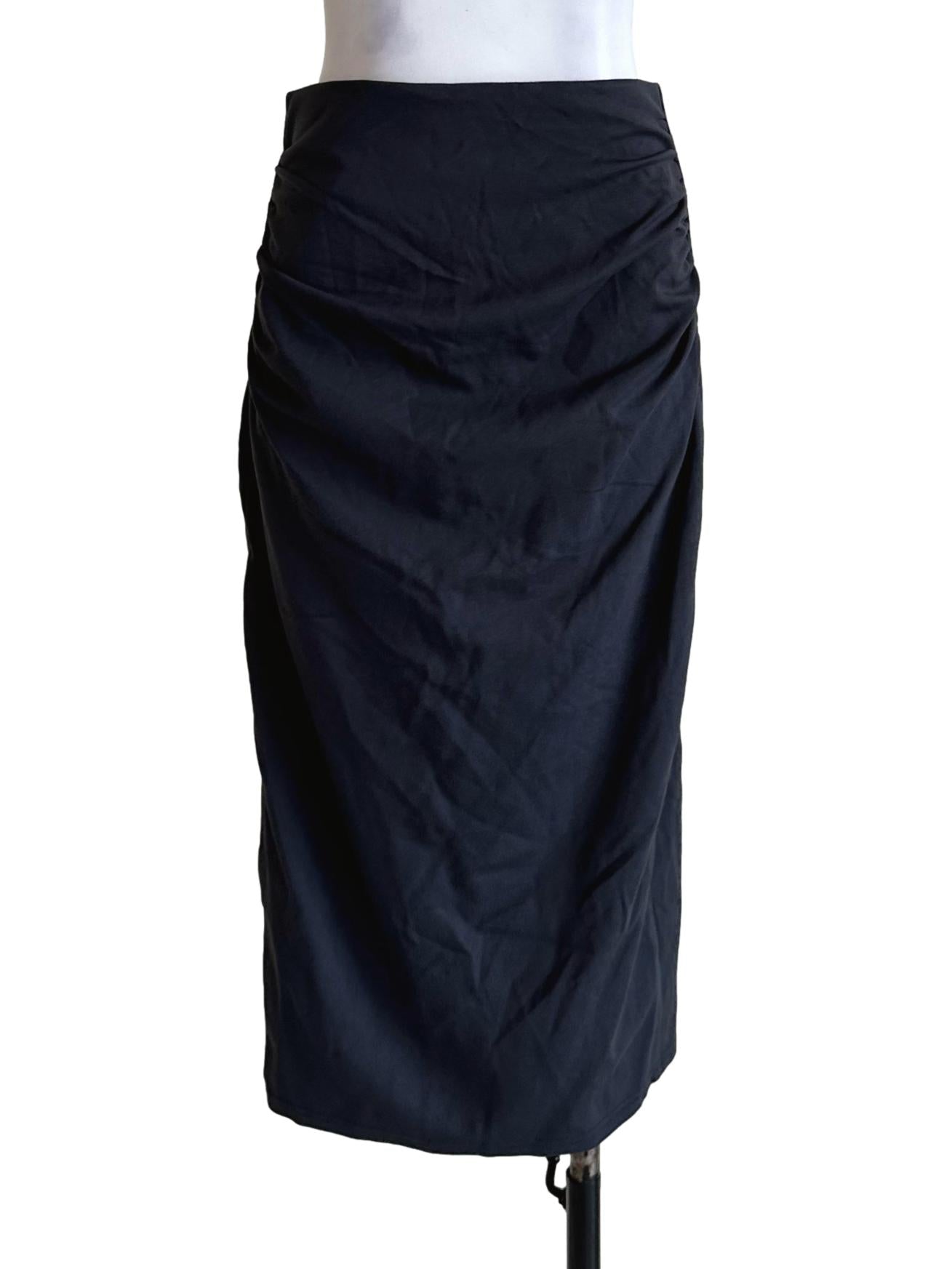 Shadow Grey Midi Skirt