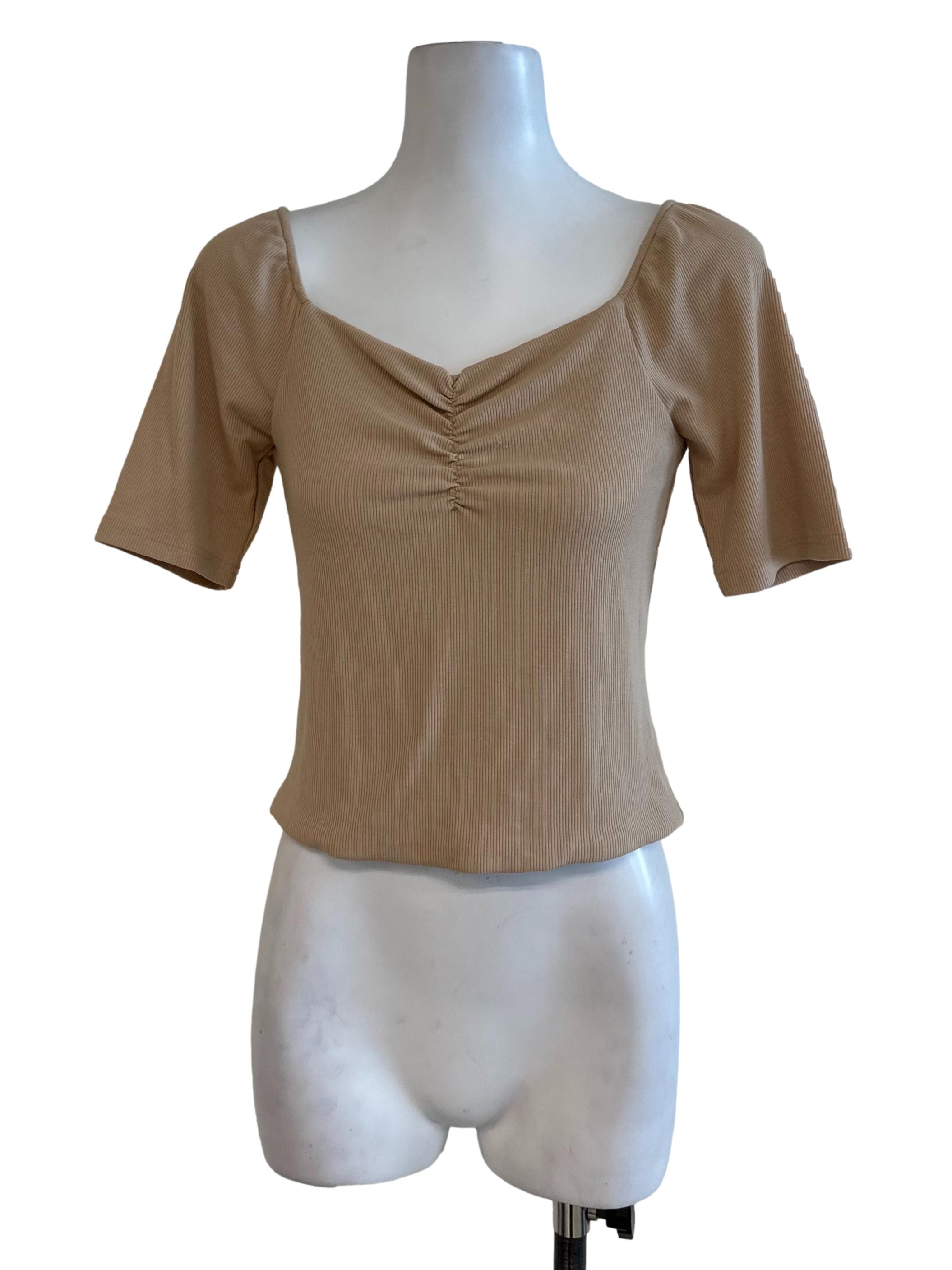 Latte Brown Knit Top