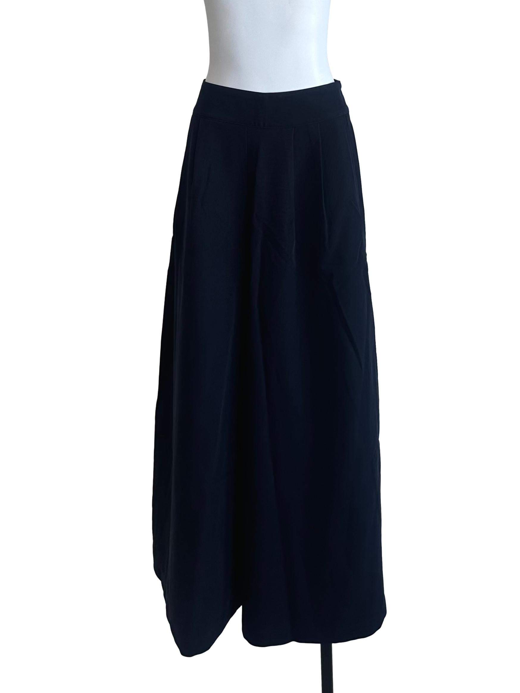 Dark Blue Wide Leg Palazzo Pants
