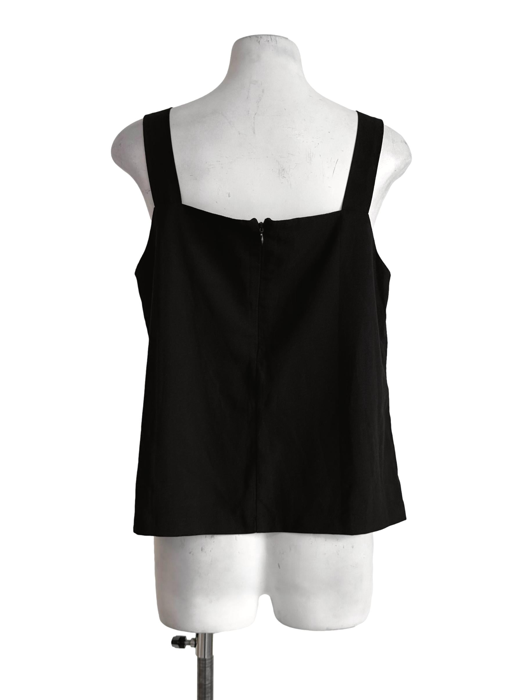 Sable Black Sleeveless Top TTR