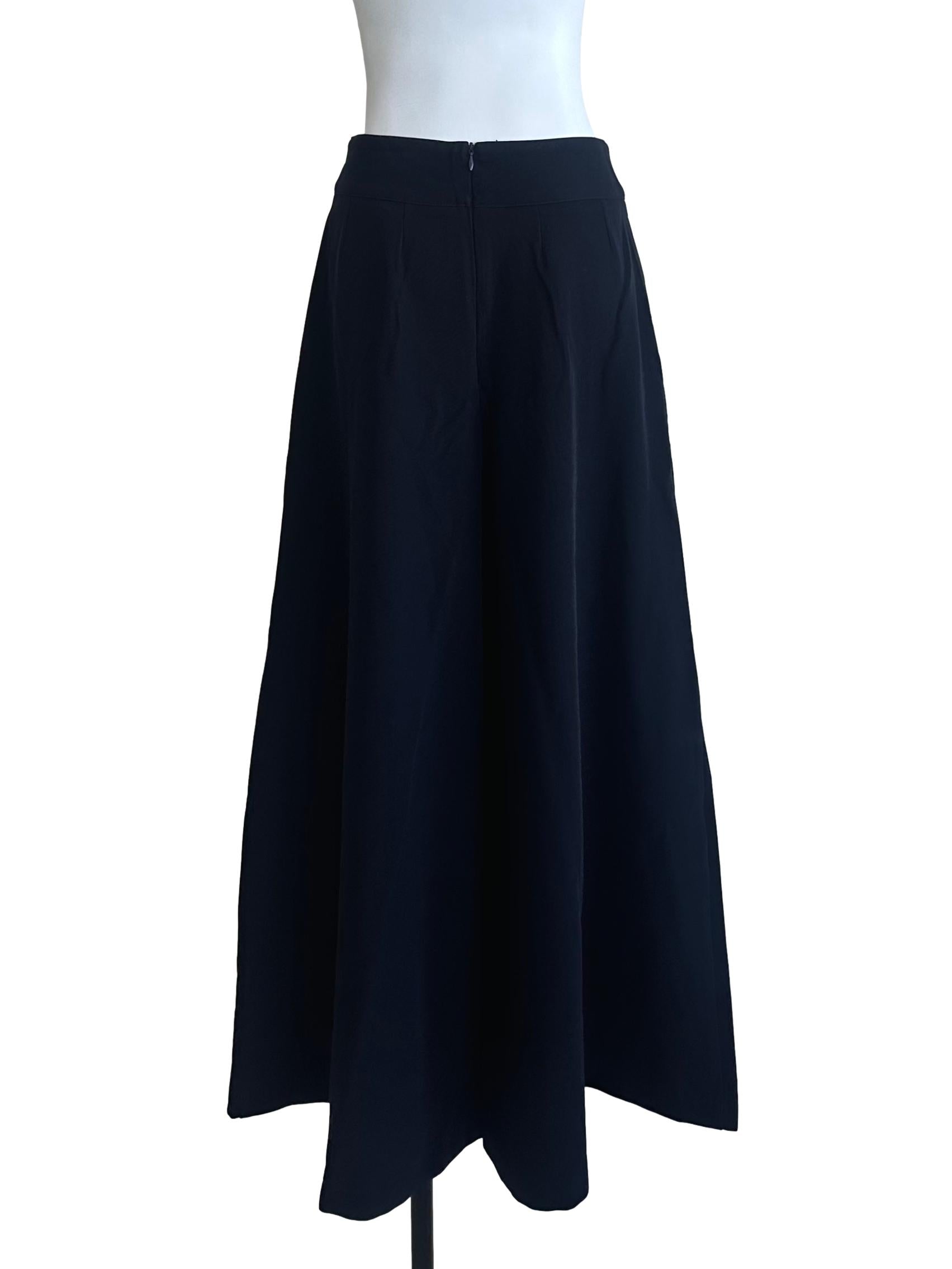 Dark Blue Wide Leg Palazzo Pants