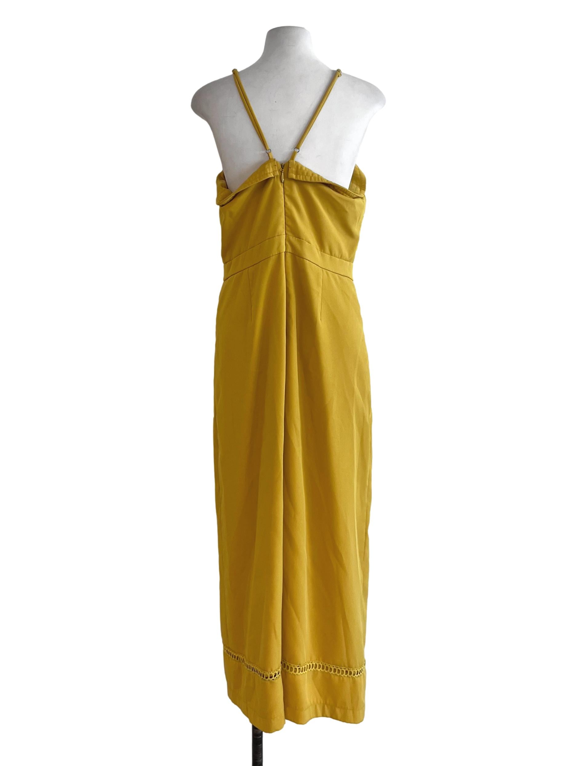 Mustard Yellow Spaghetti Strap Jumpsuit