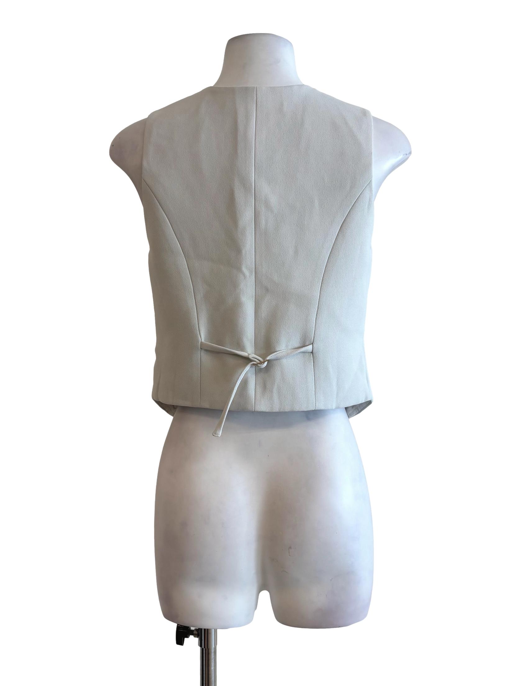 Porcelain White Buttoned Vest LB