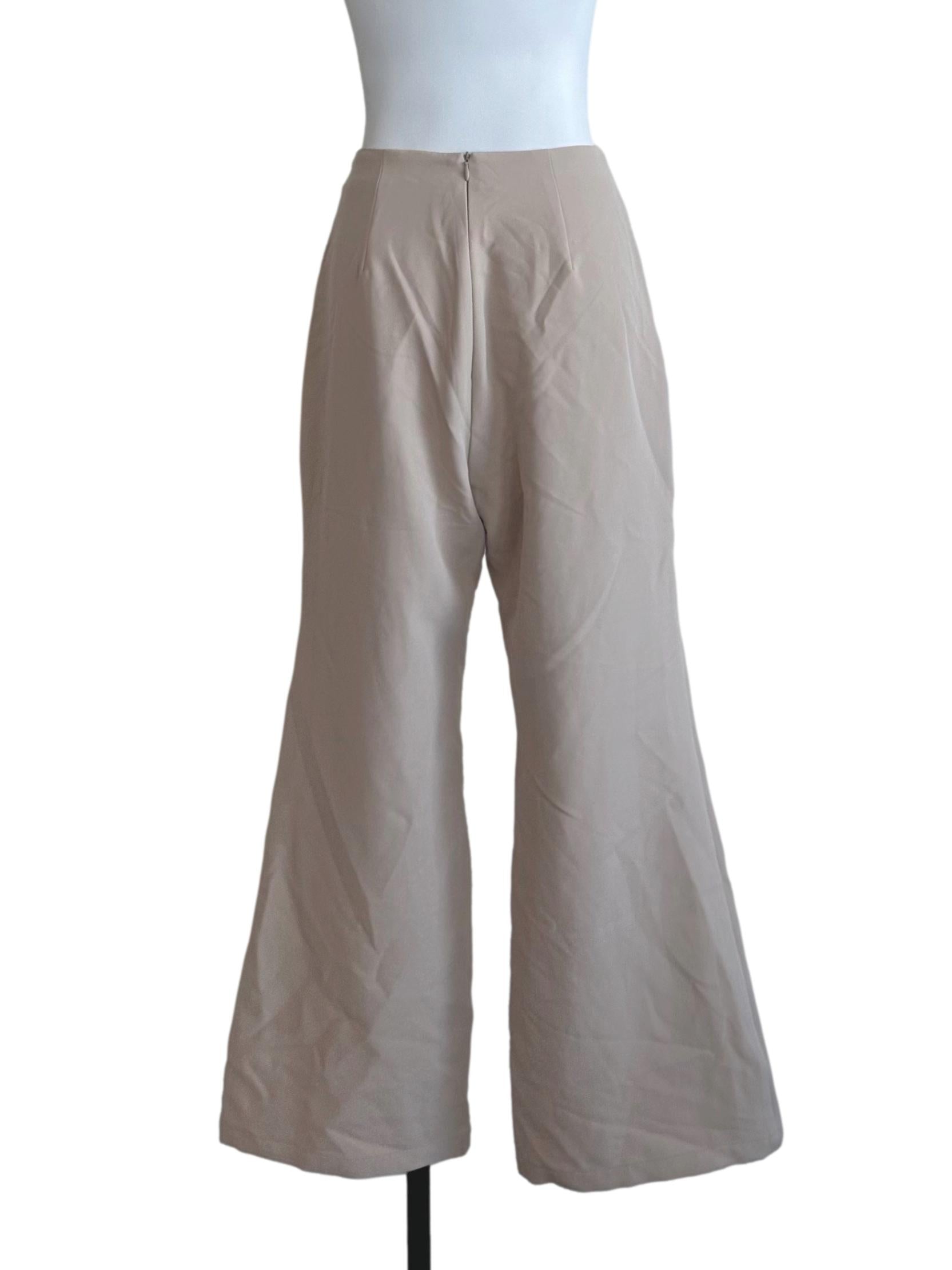 Sand Beige Flare Pants