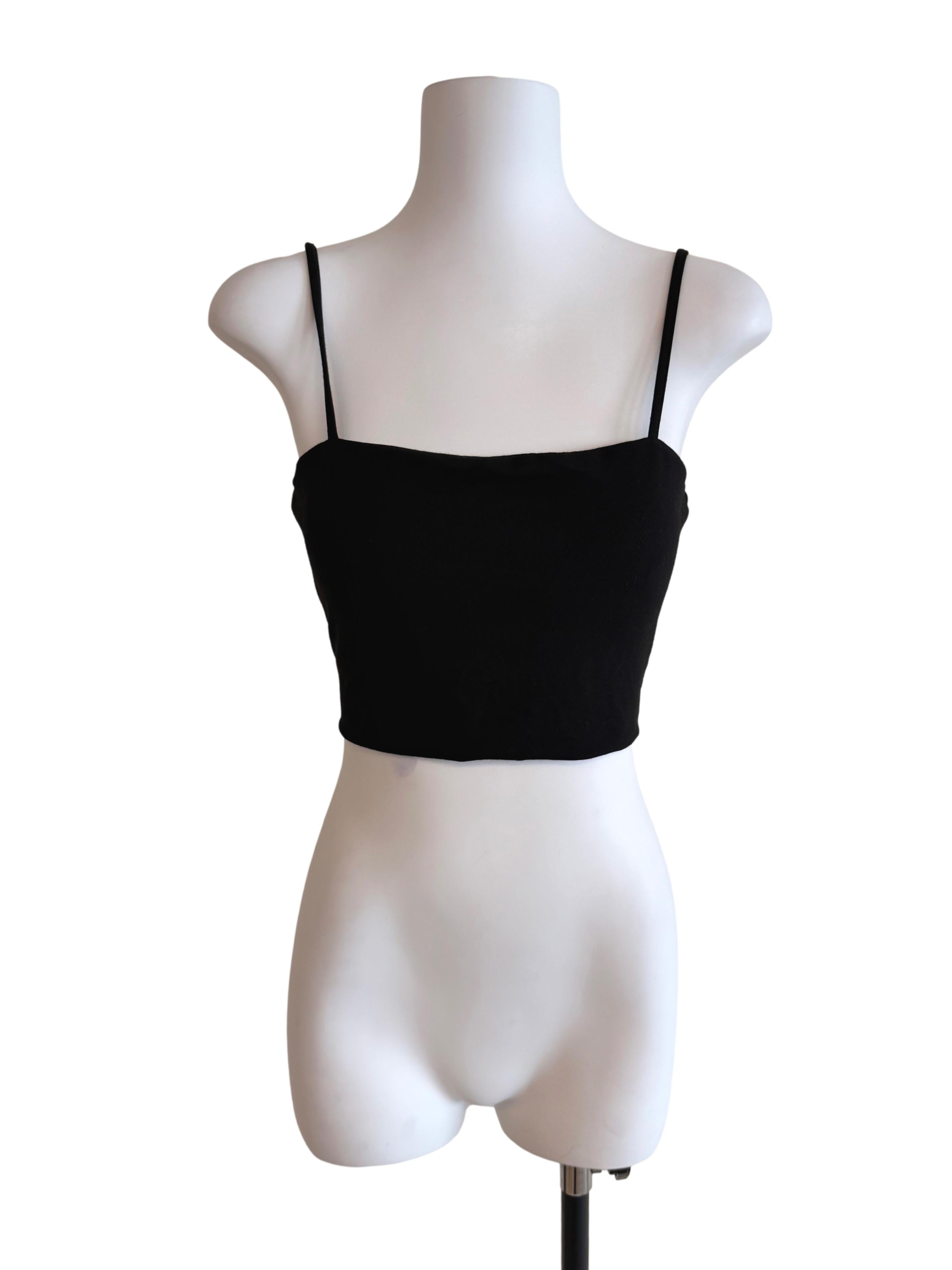 Black Off Shoulder Crop Top
