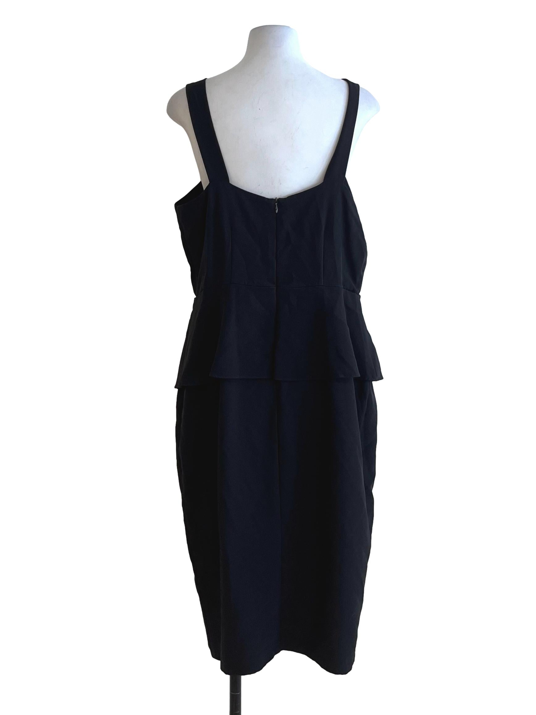 Black Plain A-Line Dress