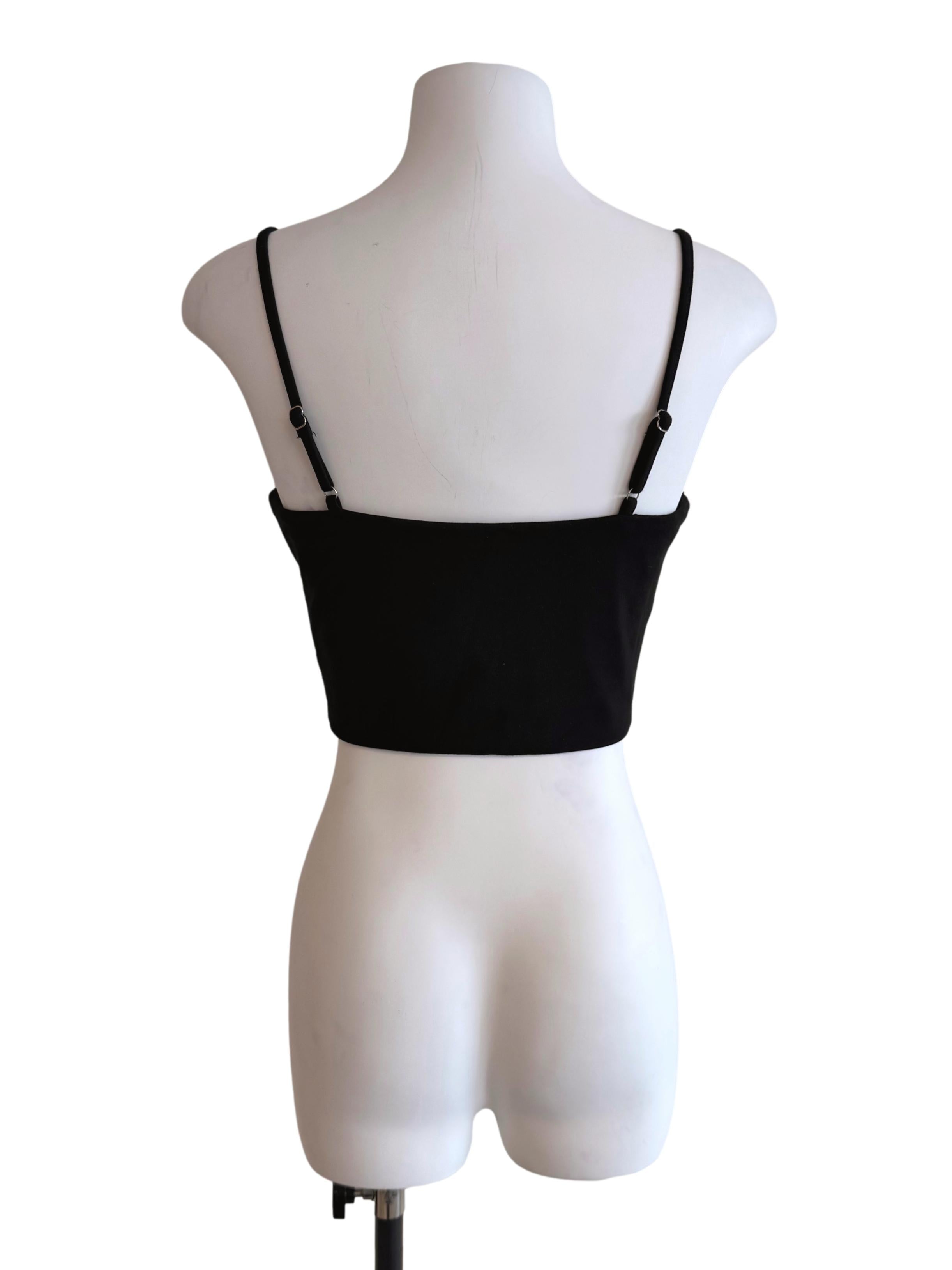 Black Off Shoulder Crop Top