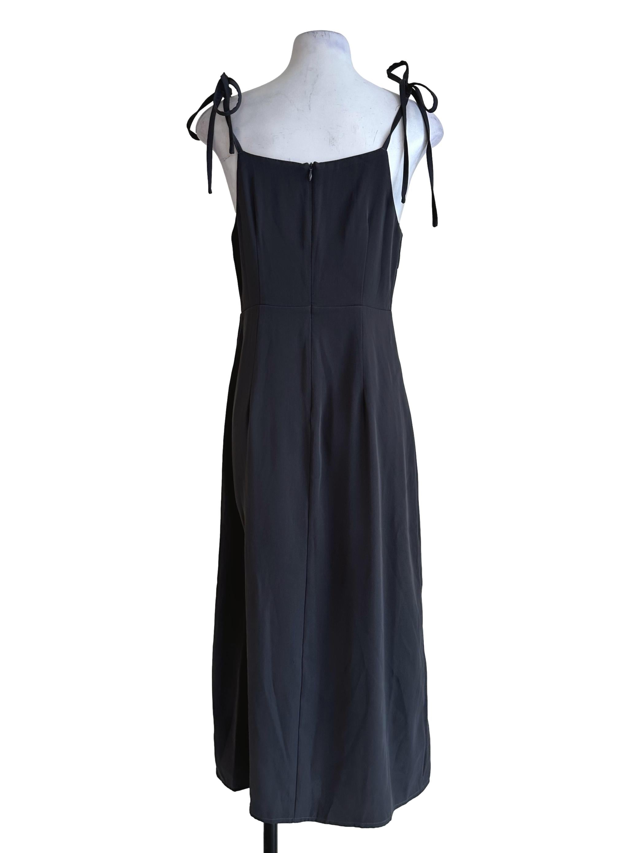 Pebble Grey Maxi Slit Dress