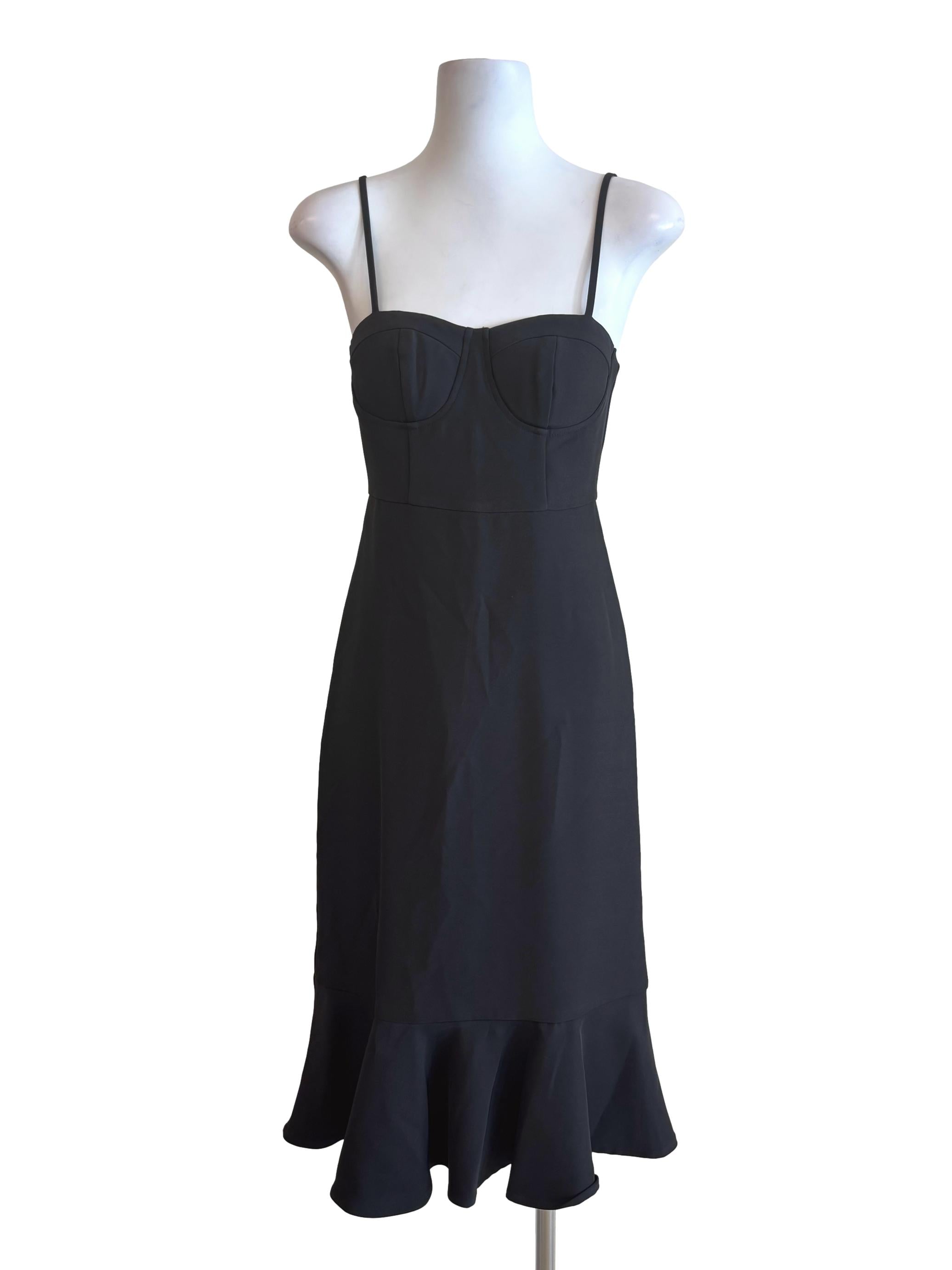 Jet Black Sweetheart Camisole Dress