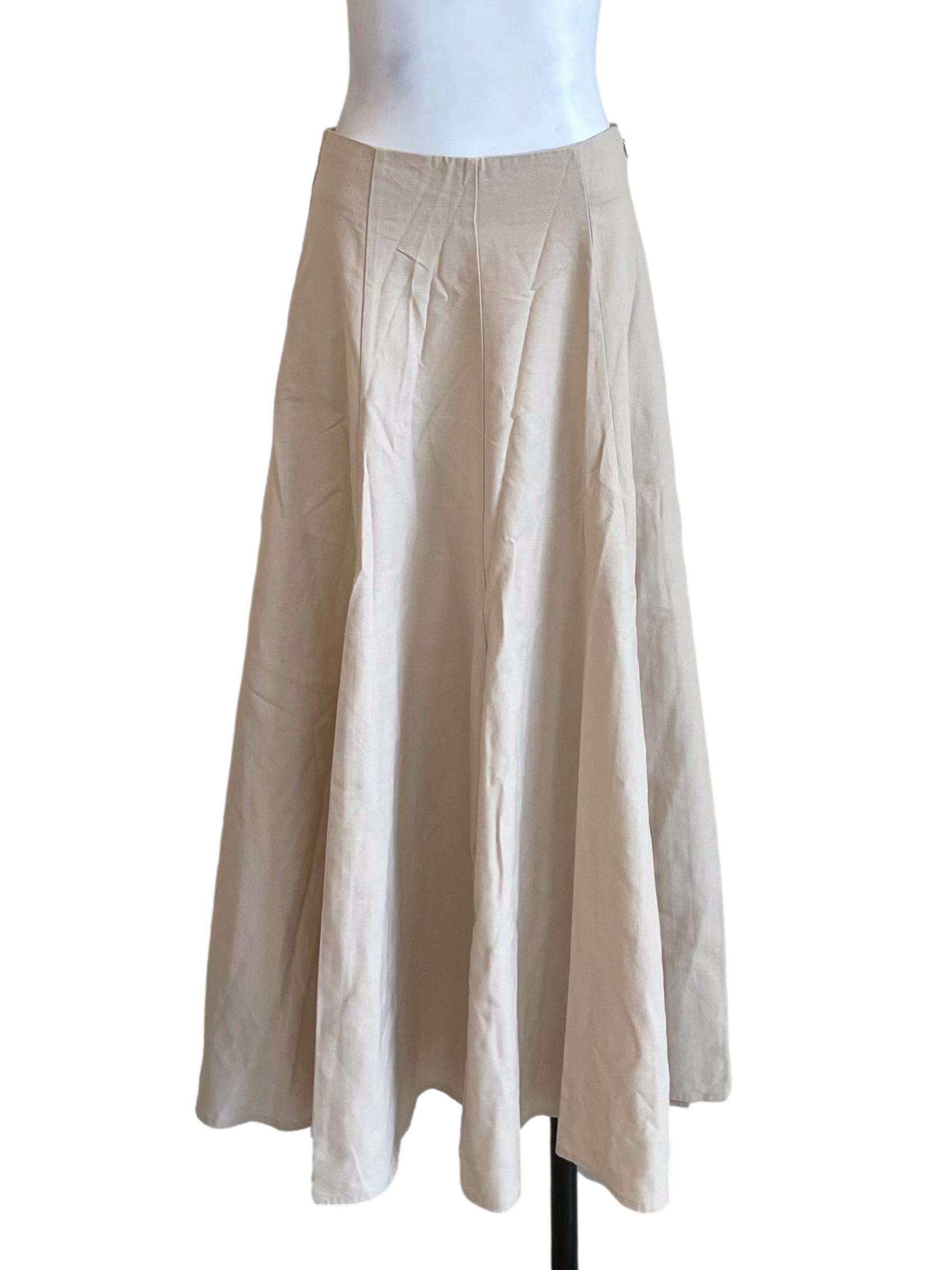 Linen Panelled Semi Circle Skirt
