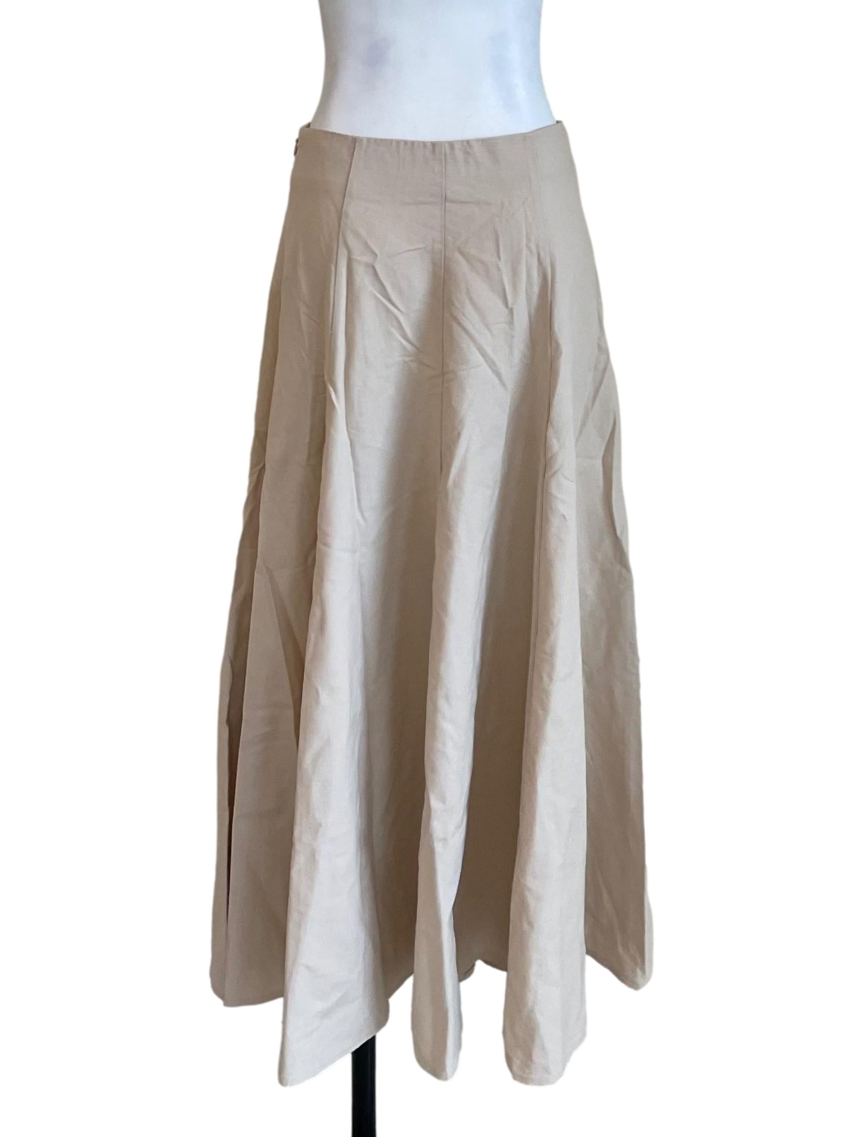 Linen Panelled Semi Circle Skirt
