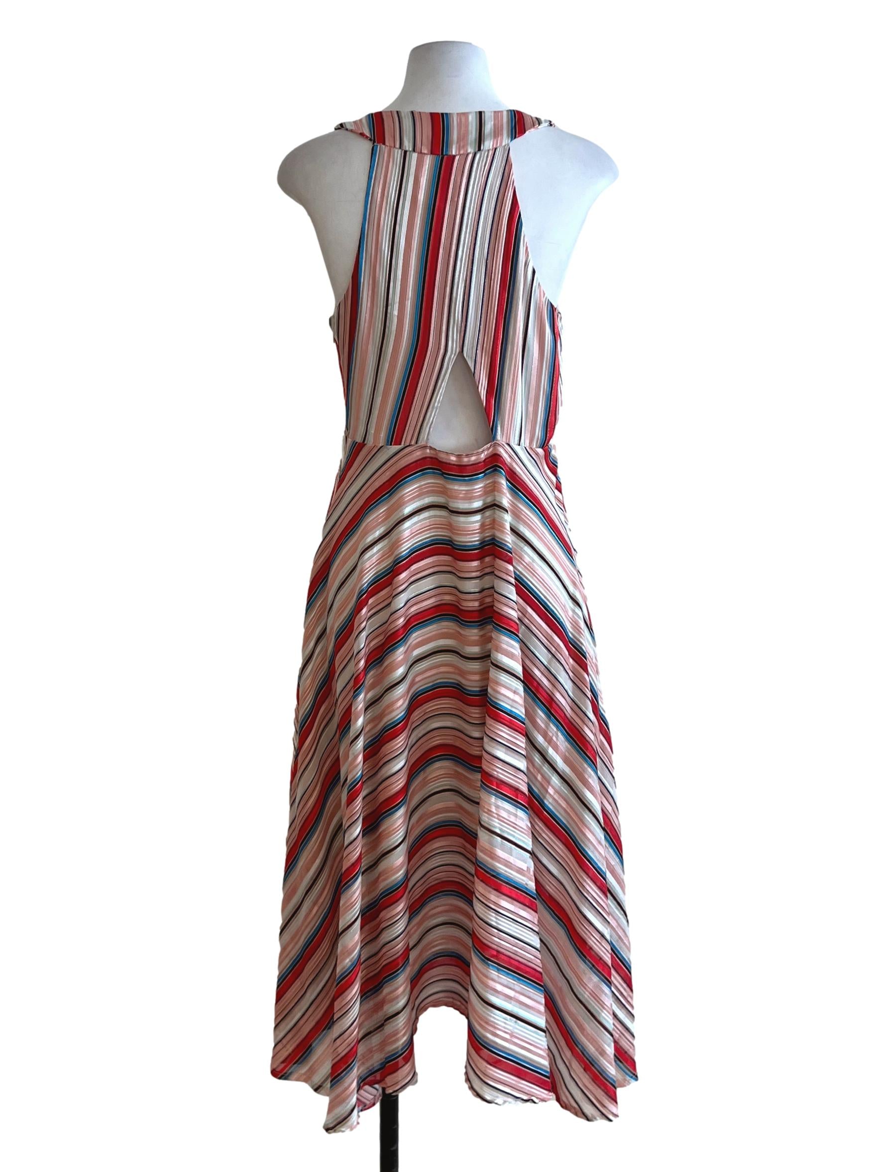 Red Bengal Stripe A-Line Dress