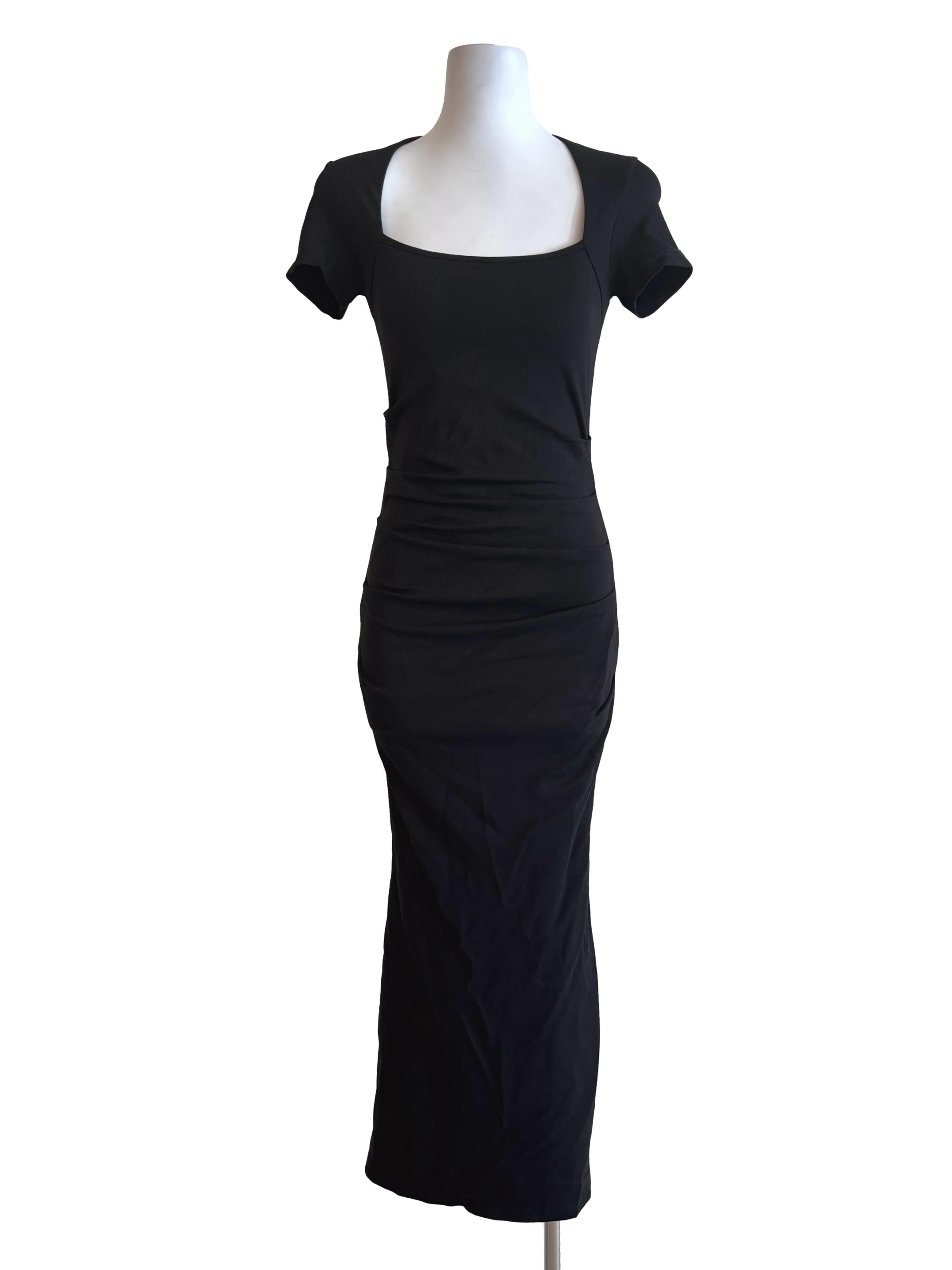 Slate Black Short Sleeve Bodycon Dress