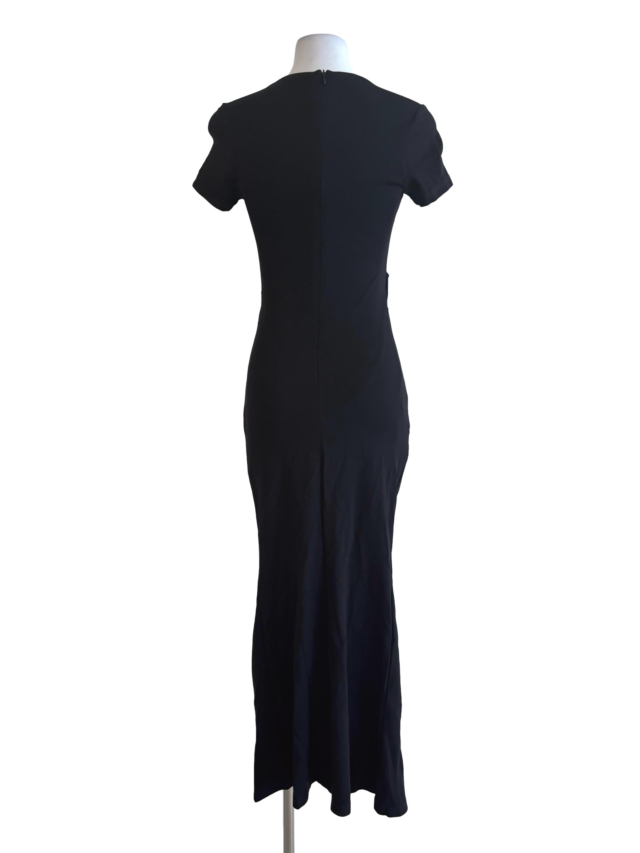 Slate Black Short Sleeve Bodycon Dress