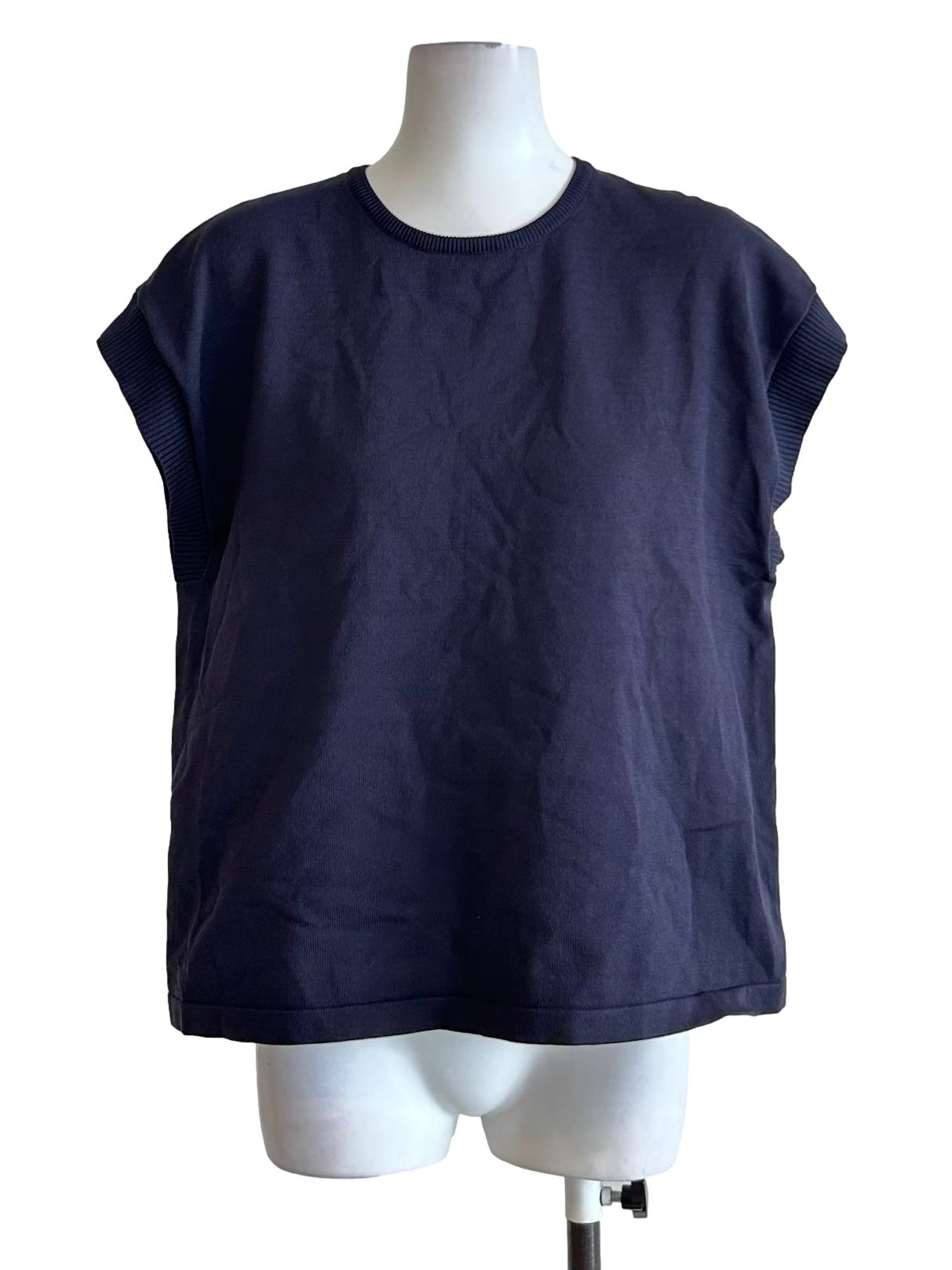 Indigo Blue Sleeveless Knit Top OSN
