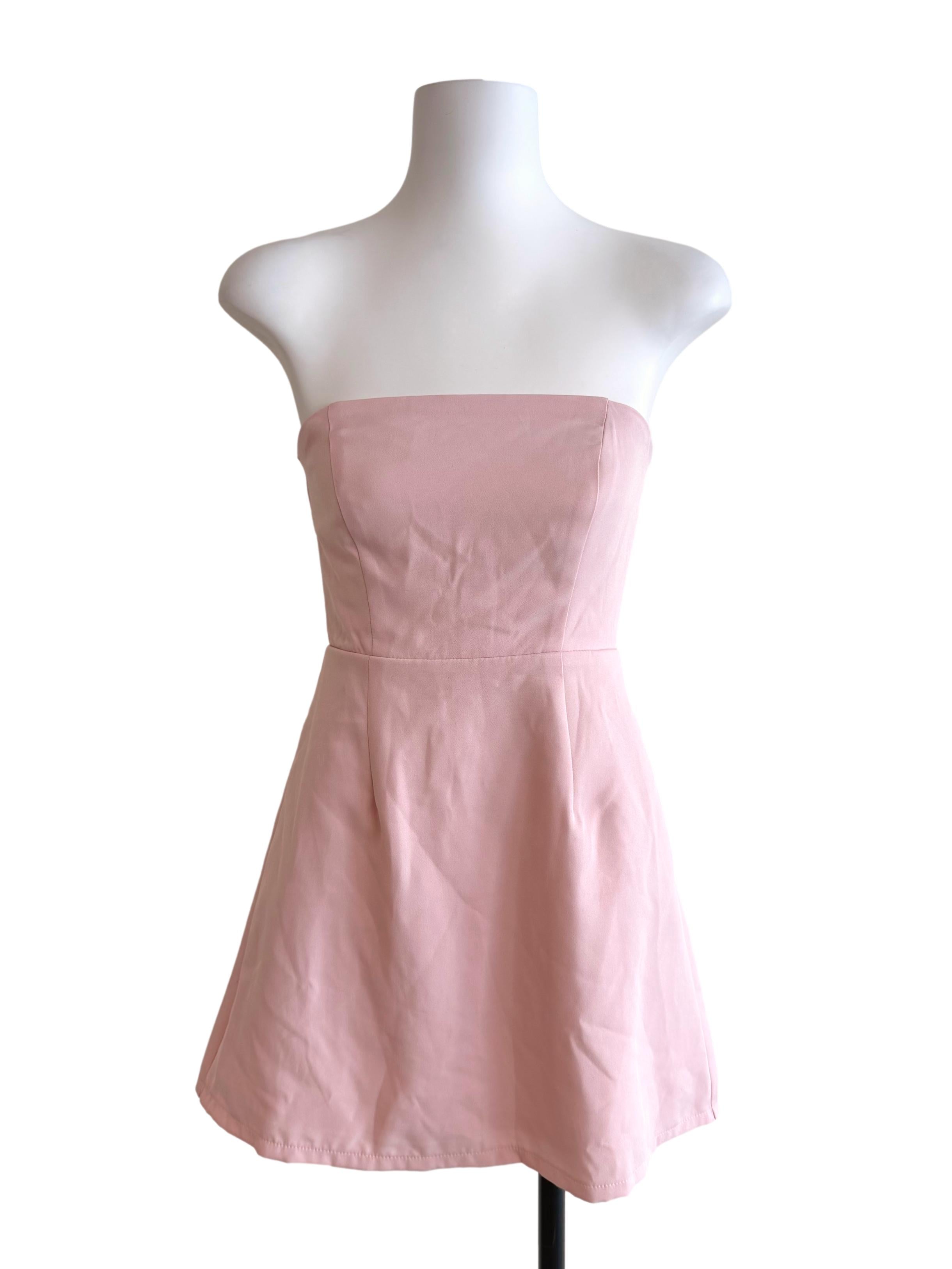 Peach Pink Off Shoulder Dress