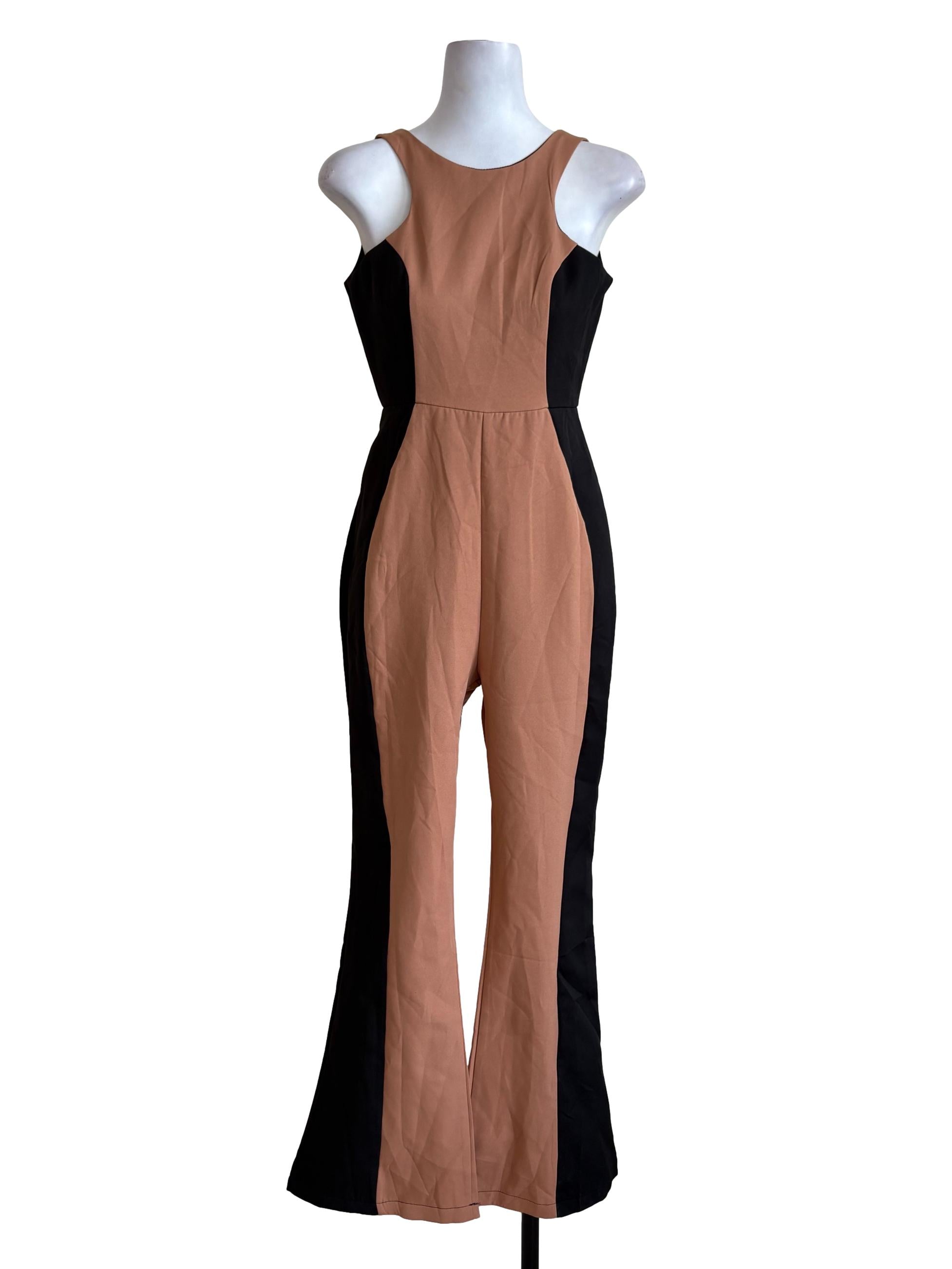 Sepia Black Flare Jumpsuit