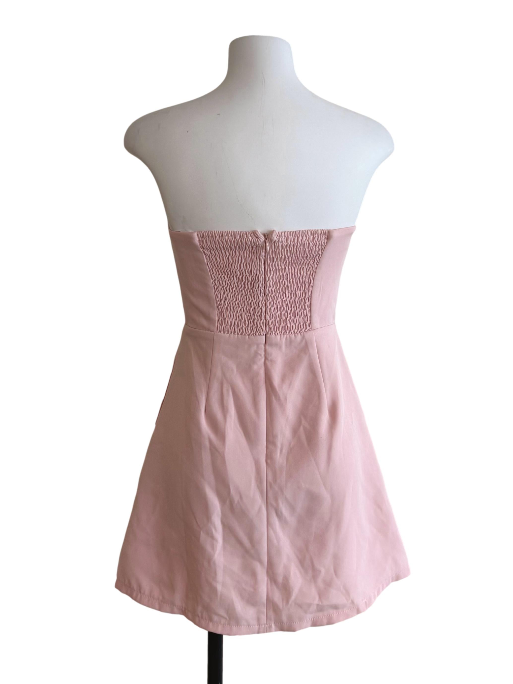 Peach Pink Off Shoulder Dress