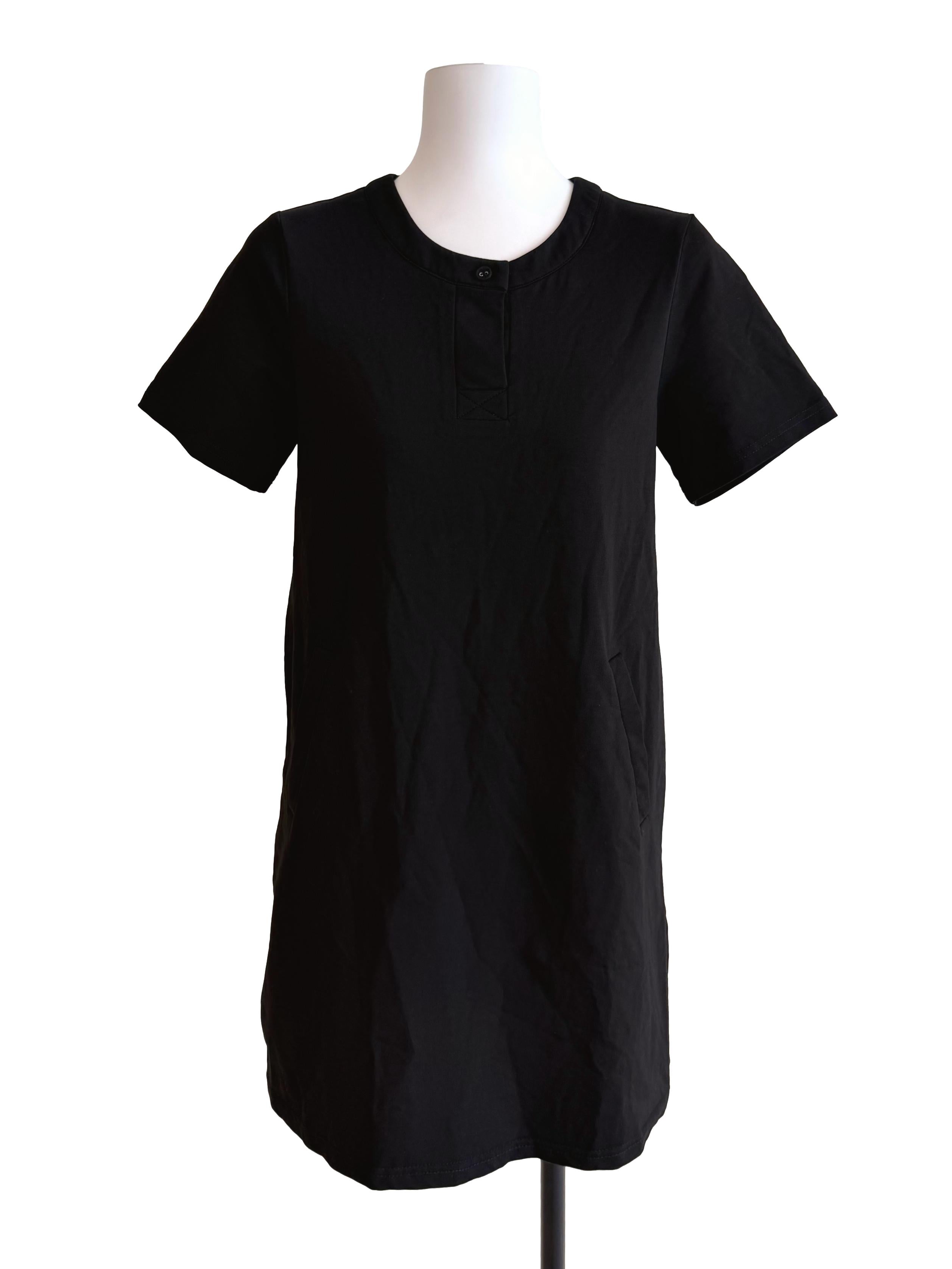 Black Round Neck Wide Dress
