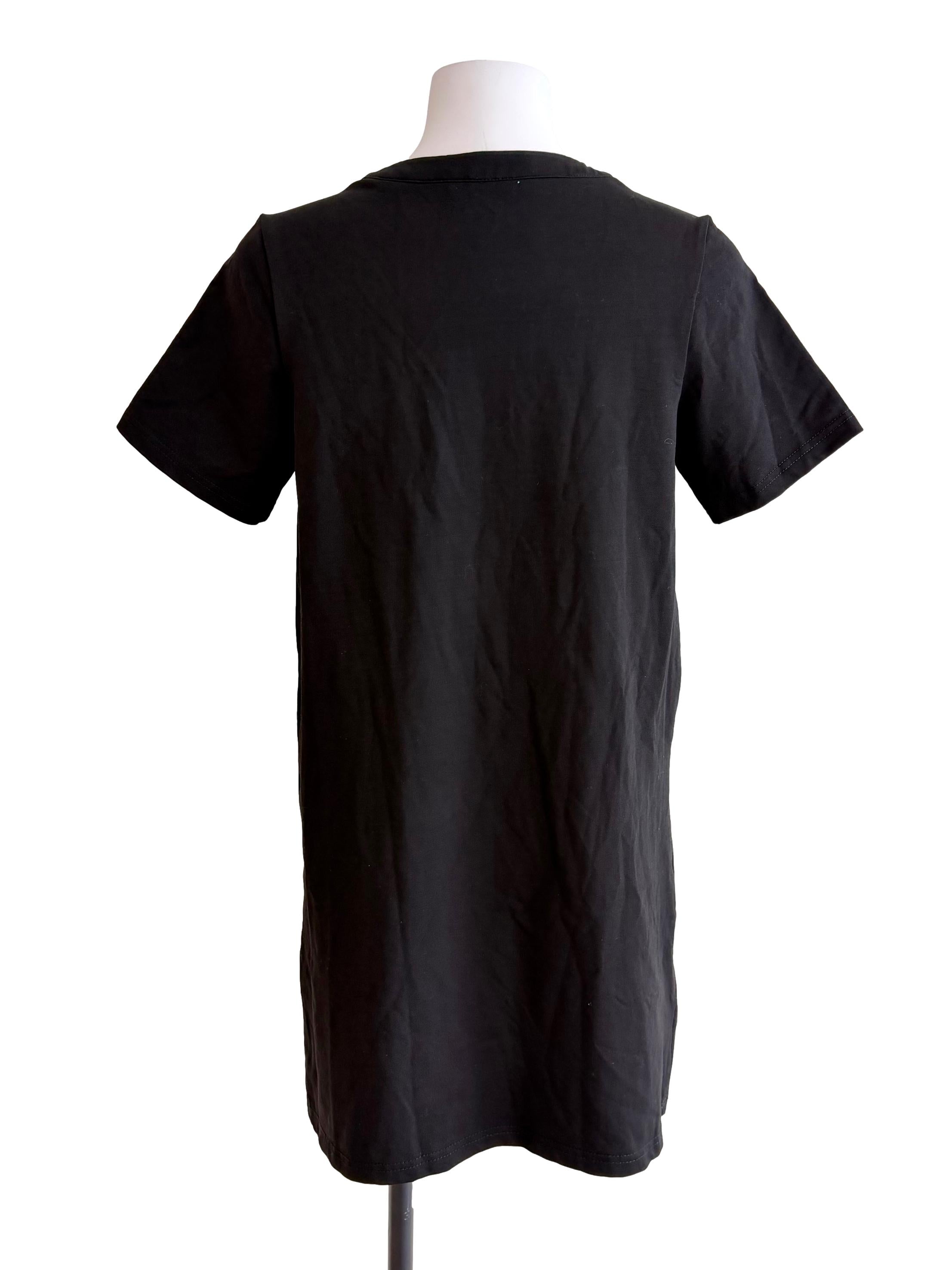 Black Round Neck Wide Dress