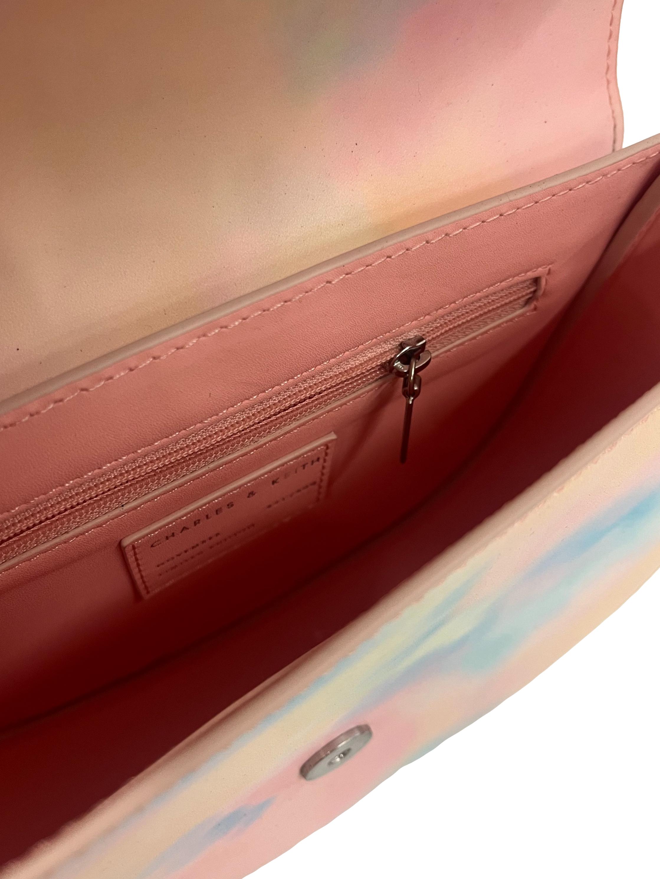 Pastel Gradient Medium Shoulder Bag With Changeable Straps