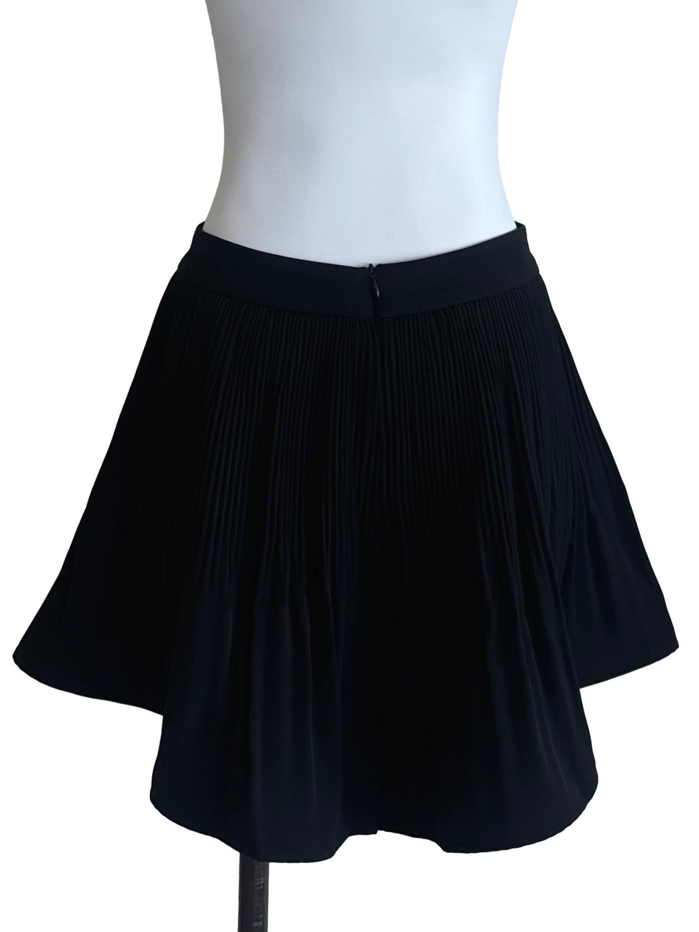Rich Black Pleated Shorts