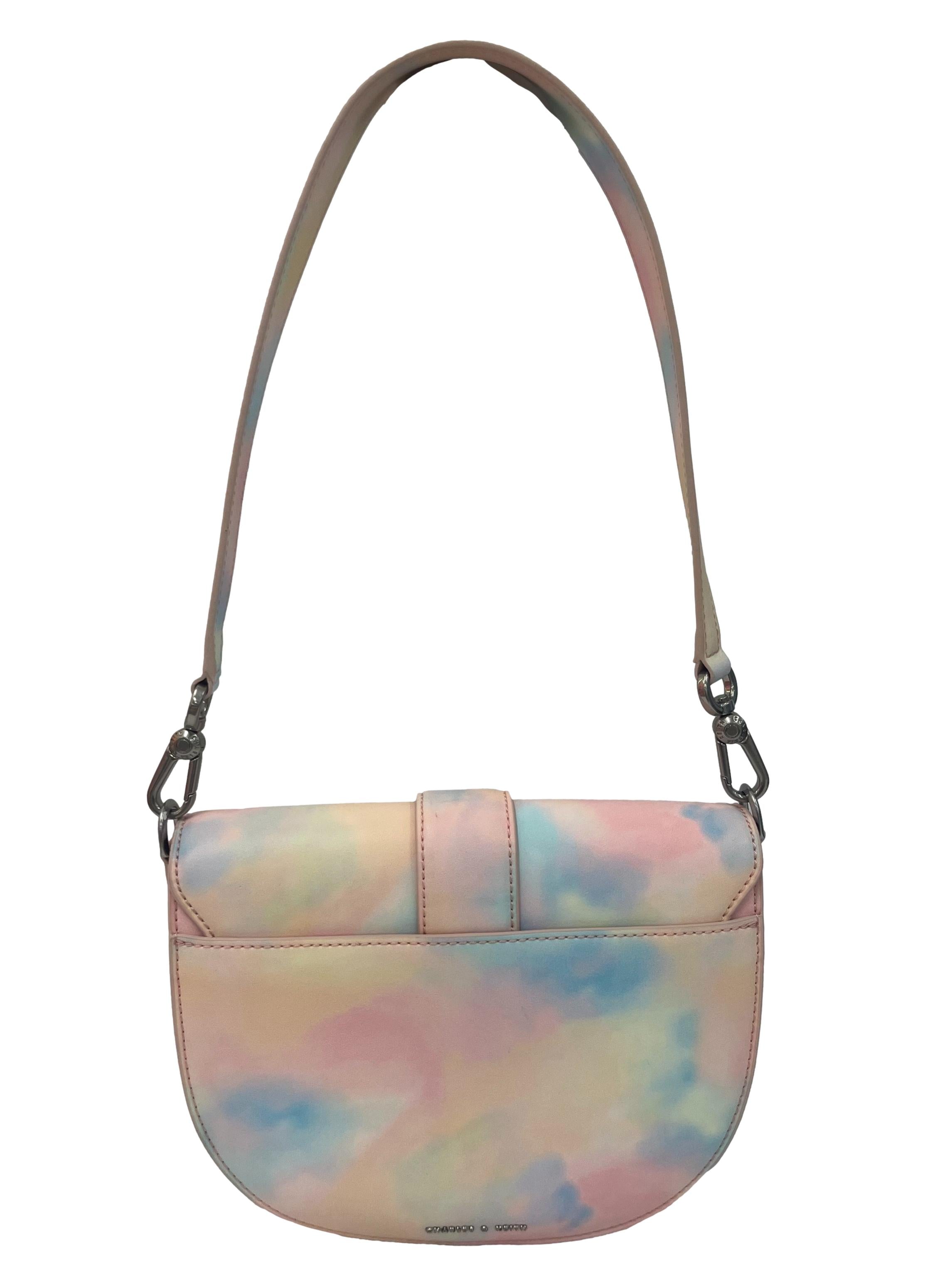 Pastel Gradient Medium Shoulder Bag With Changeable Straps