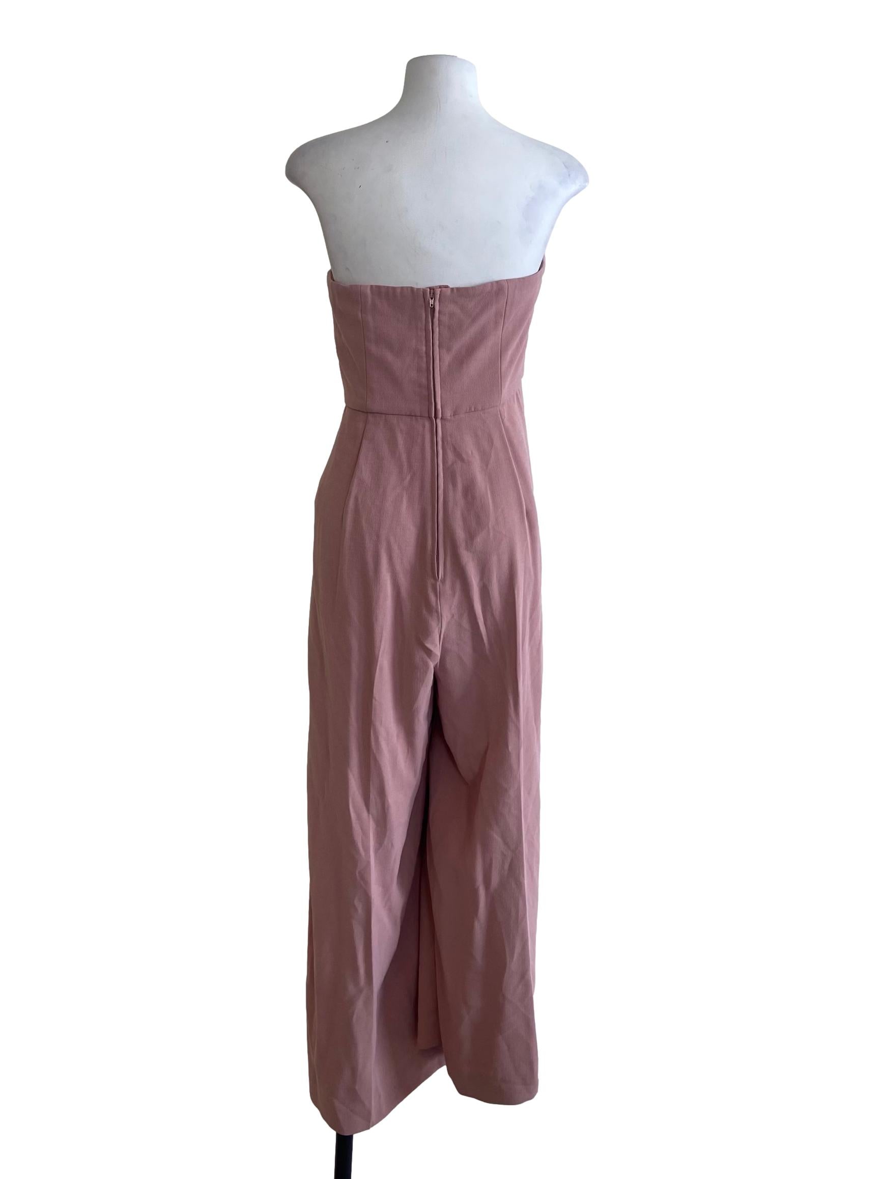 Blush Pink Strapless Jumpsuit