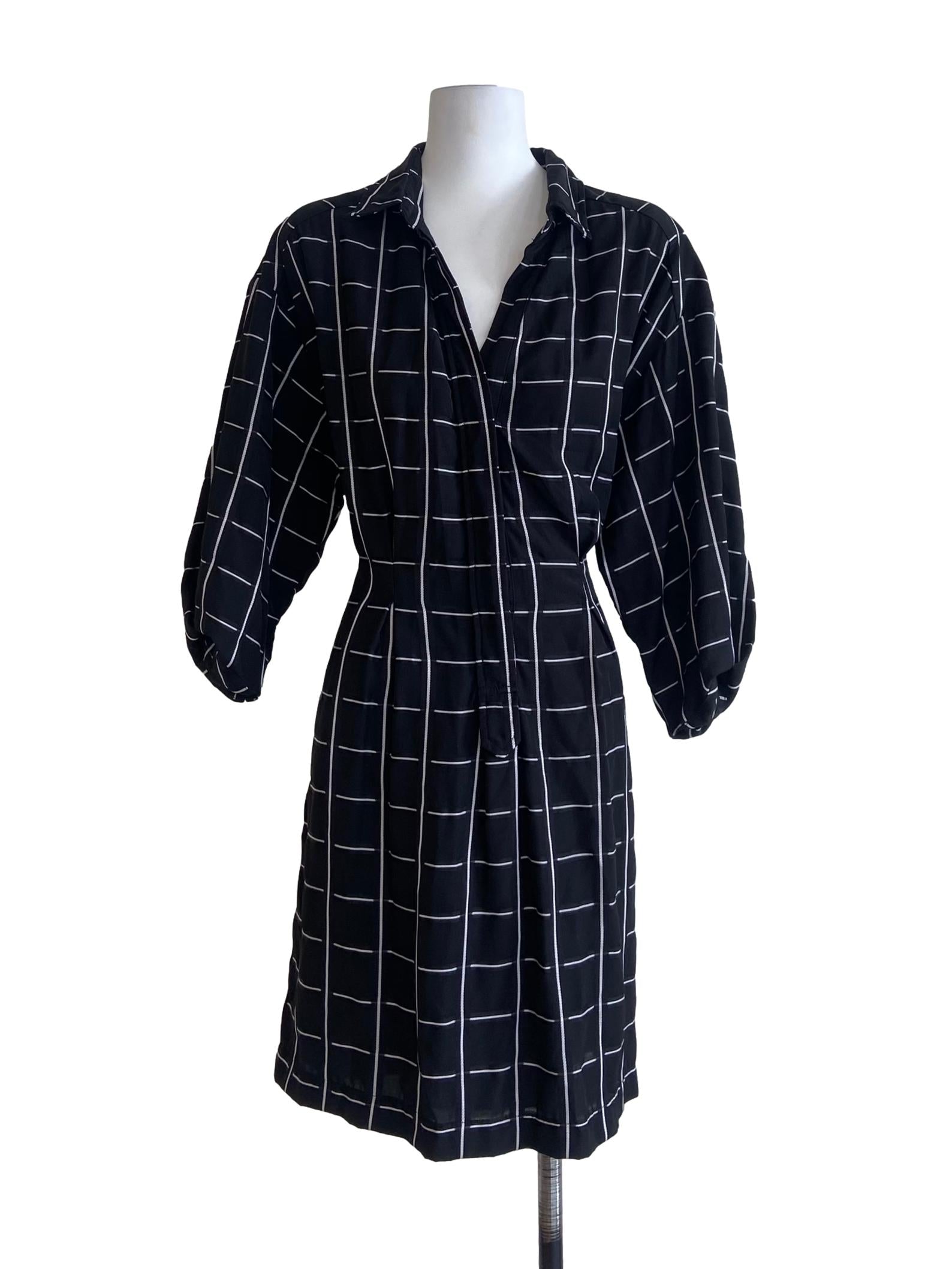 Black & White Window Plaid Dress