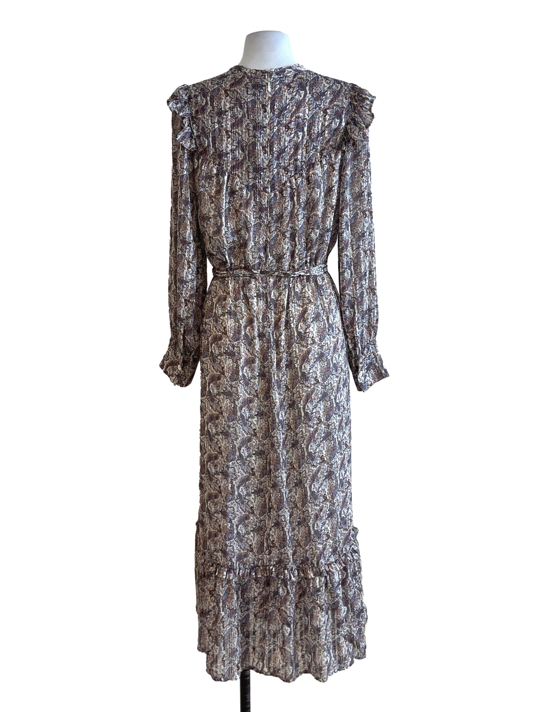 Cream White Floral Empire Dress