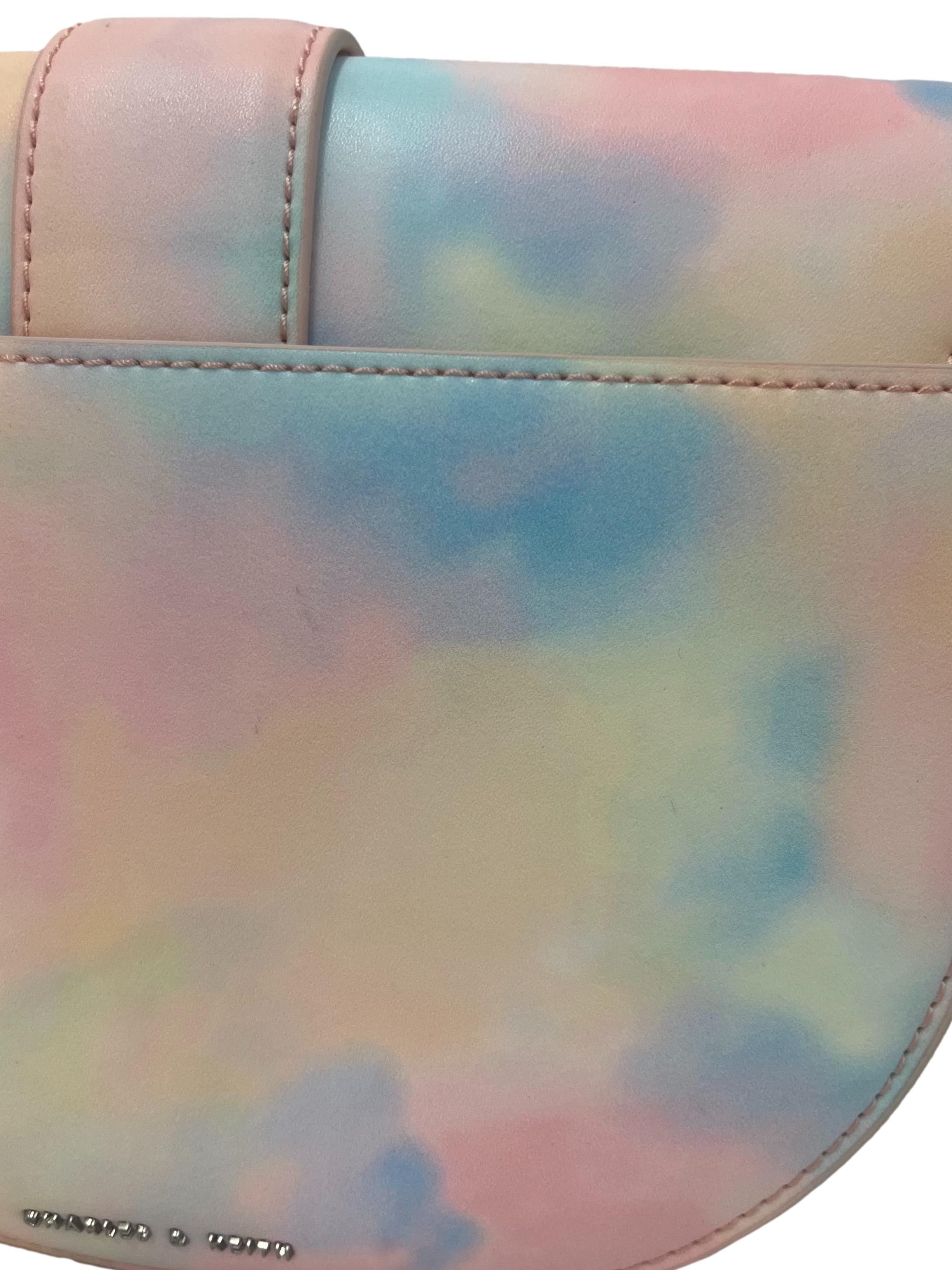 Pastel Gradient Medium Shoulder Bag With Changeable Straps