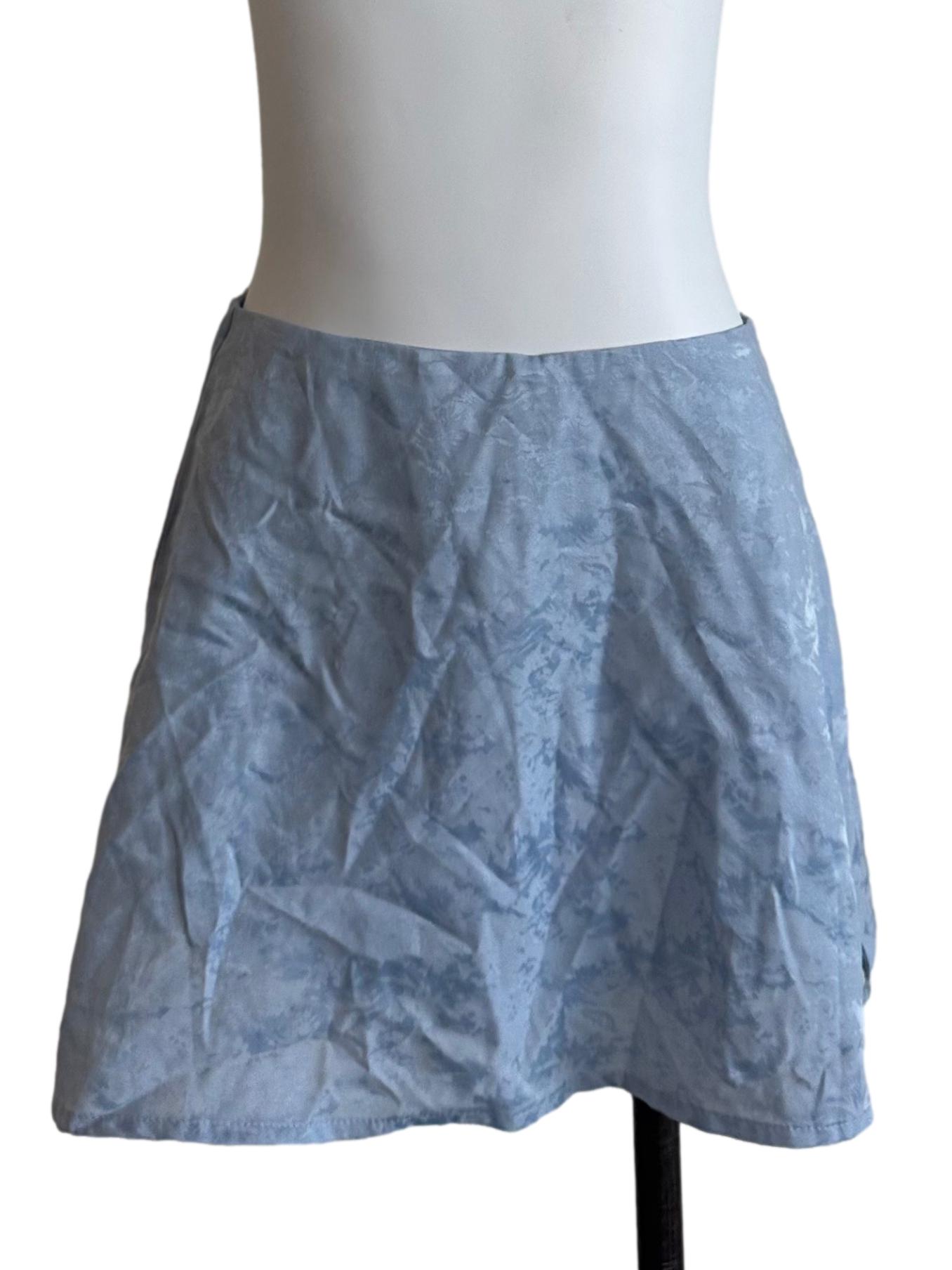 Baby Blue Pattern Mini Skort