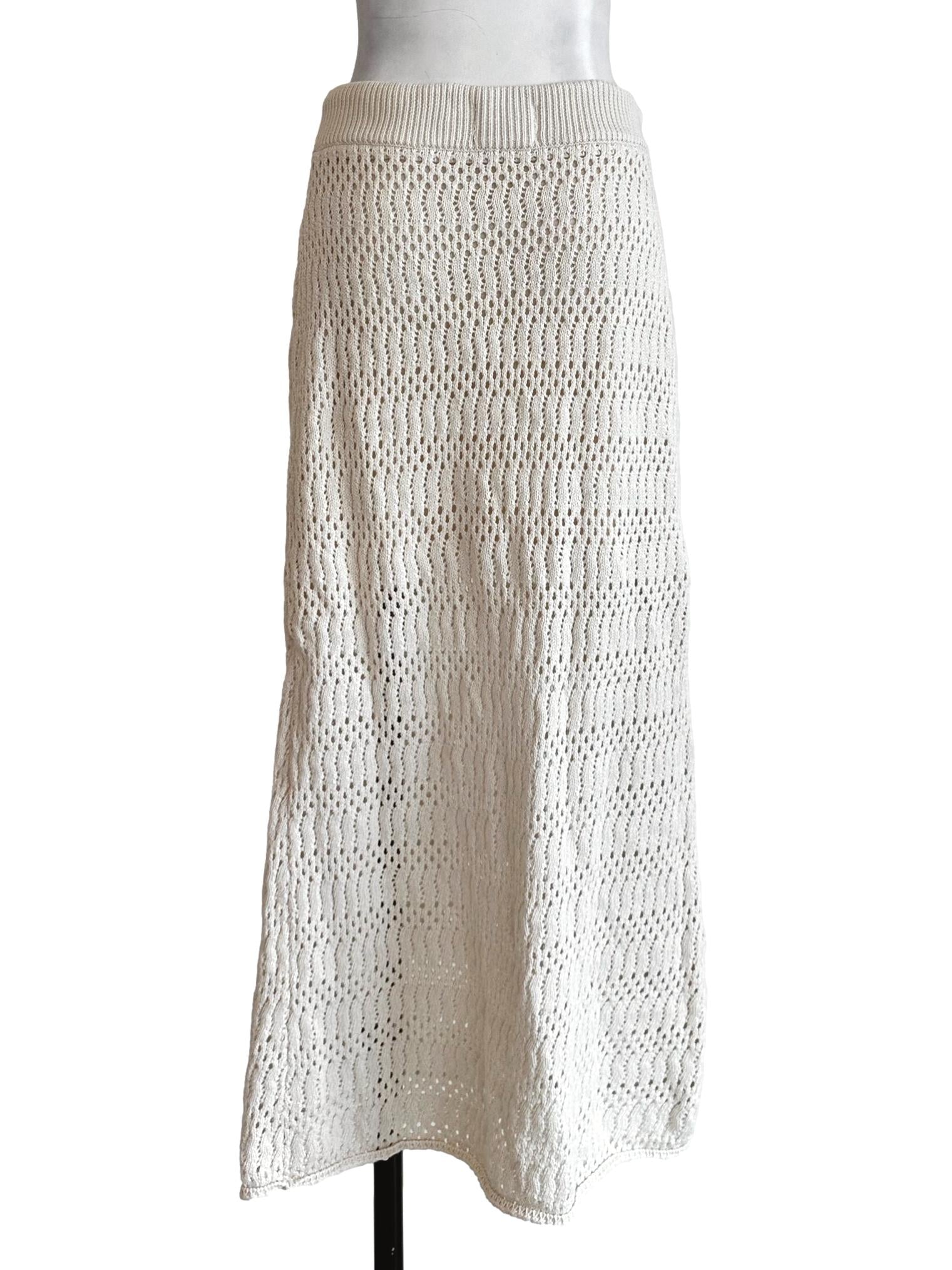 Parmesan Beige Embroidery Skirt