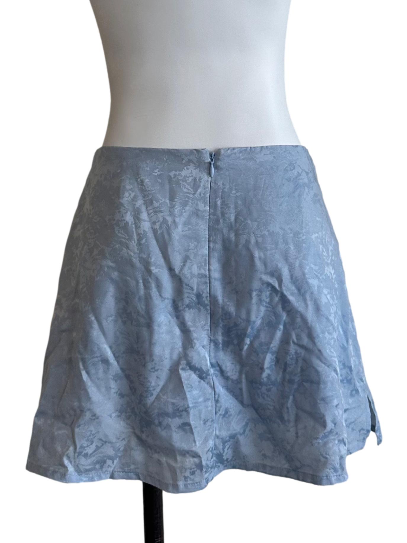 Baby Blue Pattern Mini Skort