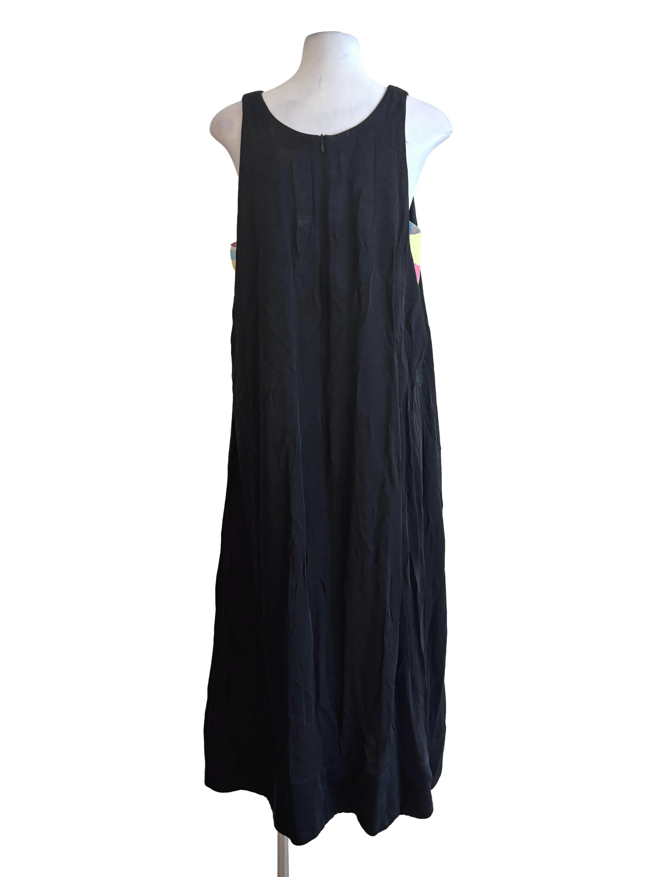 Ebony Black Sleeveless Shift Dress