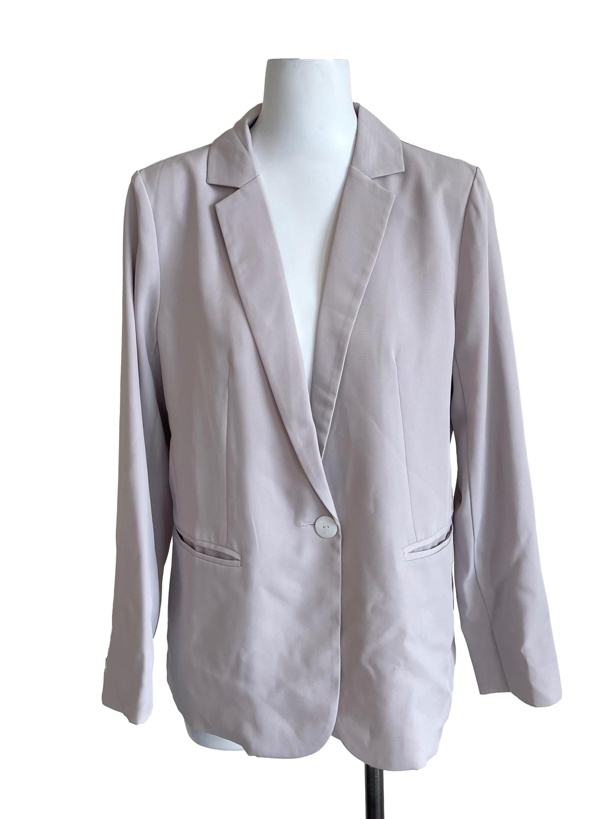 Pale Lilac Single Breasted Blazer