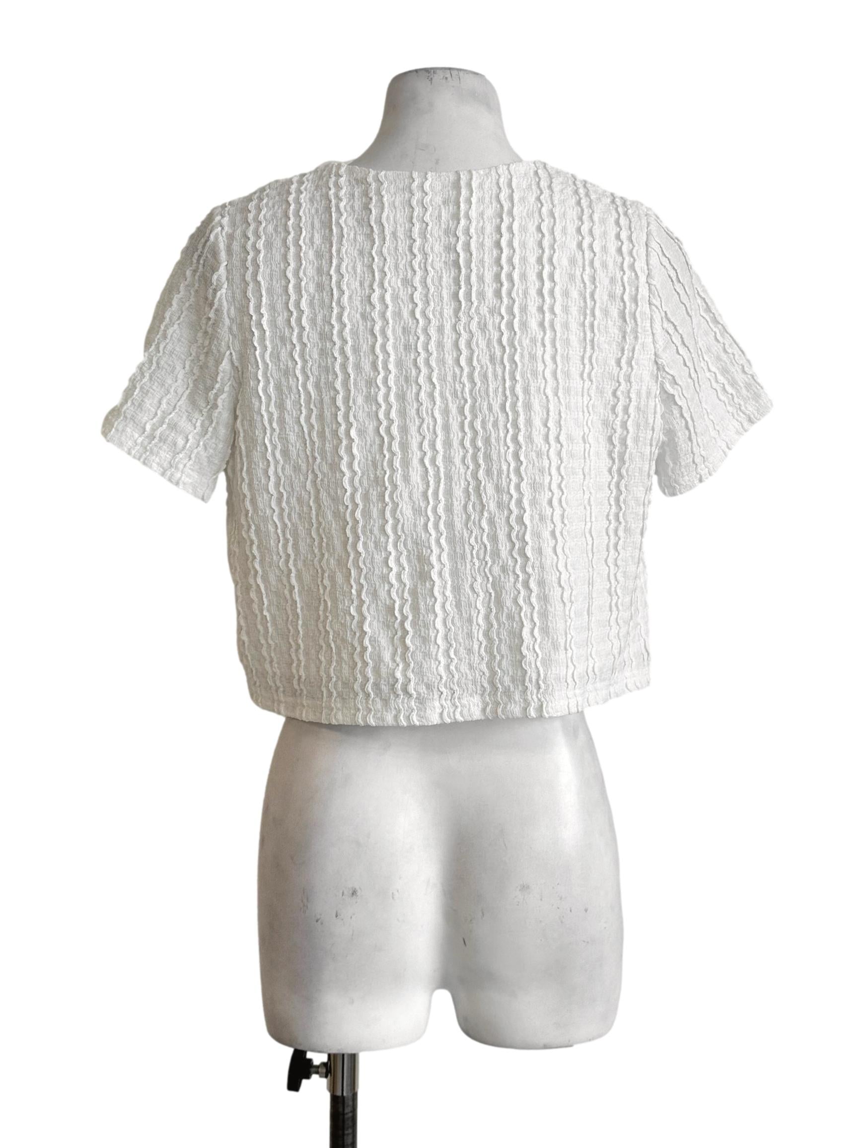 Cotton White Texture Top
