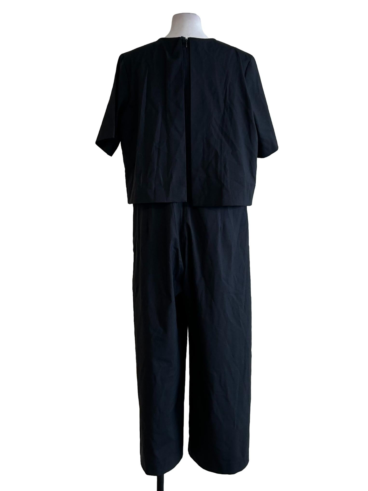 Black Short Sleeve Jumpsuit