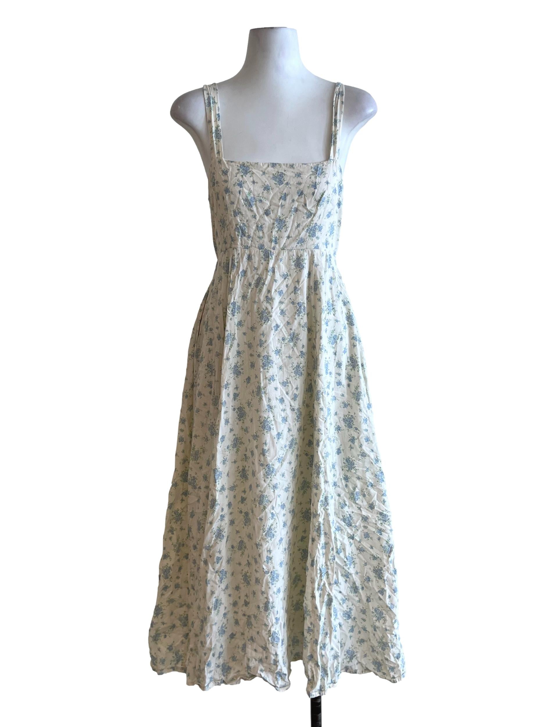 White Floral A-Line Dress
