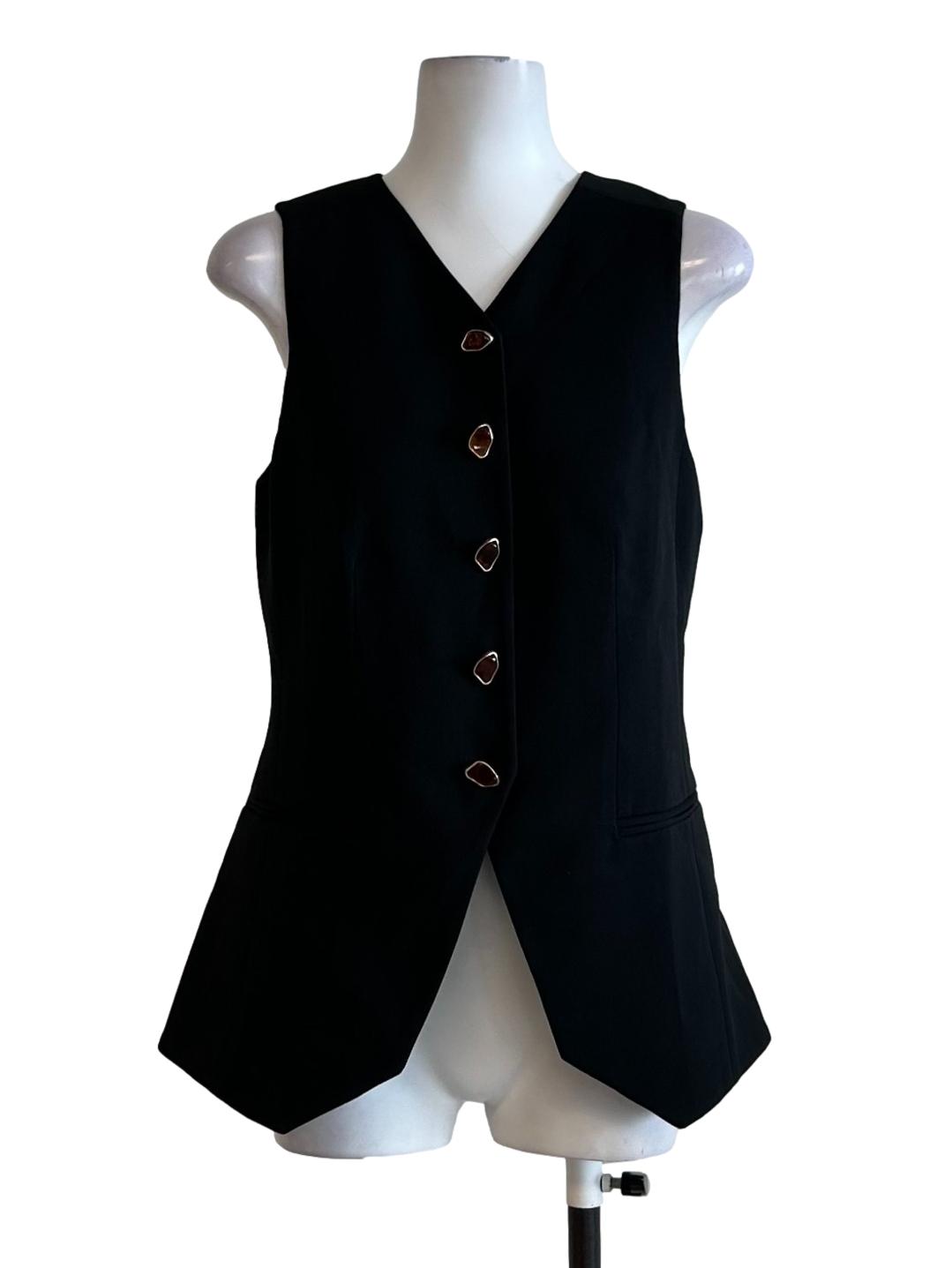Black Sleeveless Vest Top