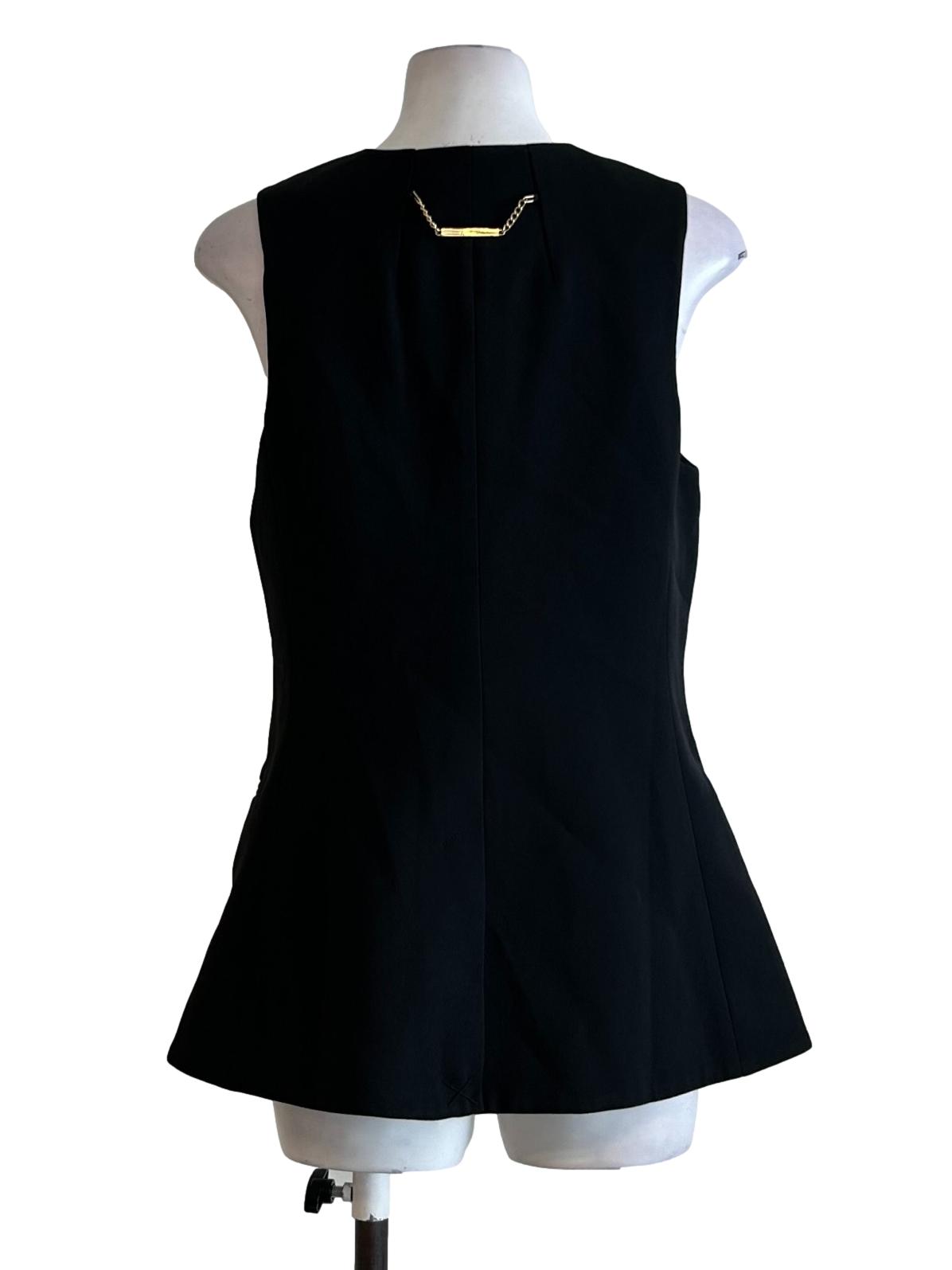 Black Sleeveless Vest Top